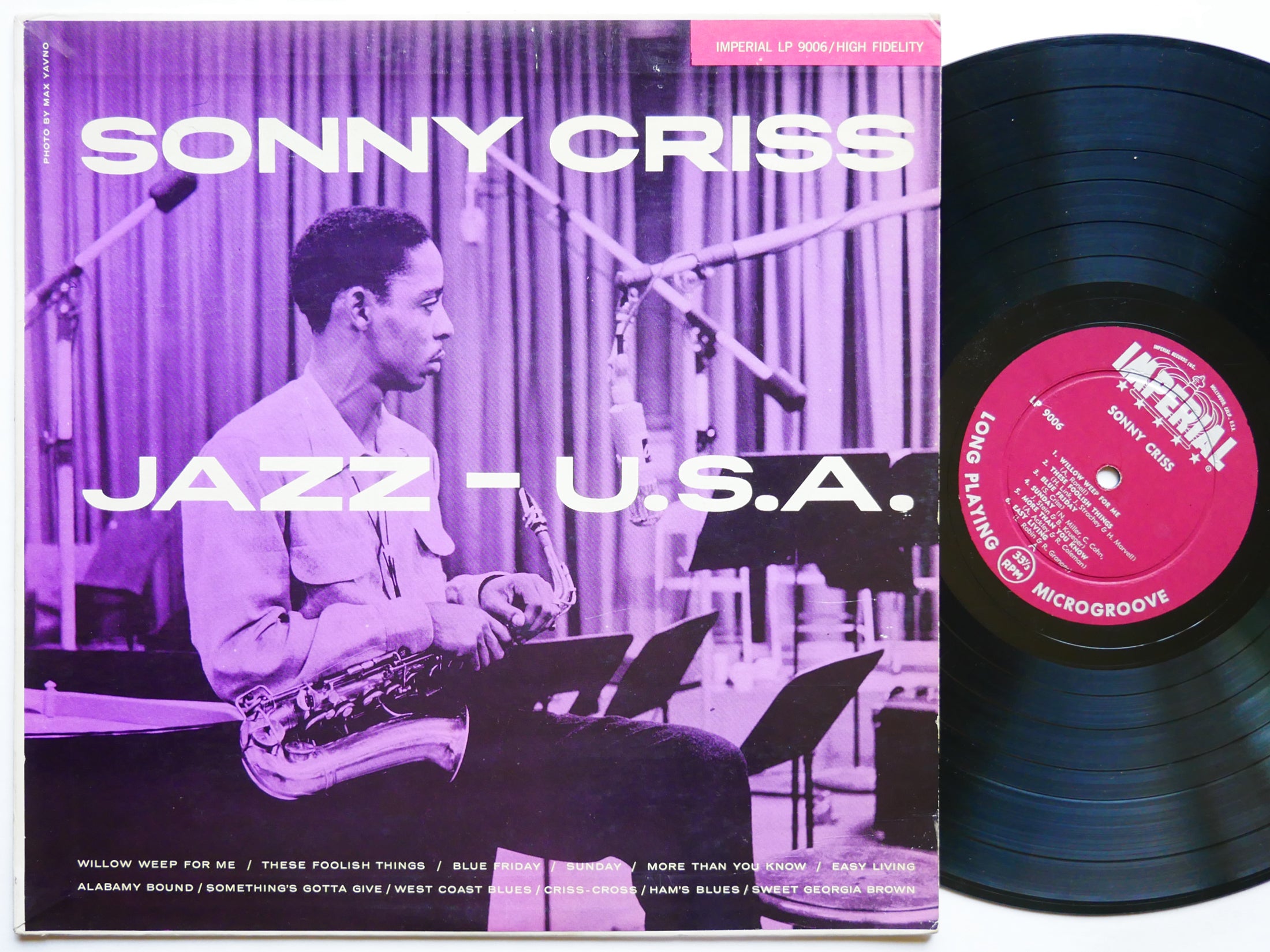 SONNY CRISS Jazz - U.S.A. LP IMPERIAL LP-9006 US 1956 DG MONO FLAT Kenny Drew