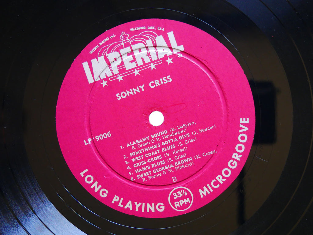 SONNY CRISS Jazz - U.S.A. LP IMPERIAL LP-9006 US 1956 DG MONO FLAT Kenny Drew
