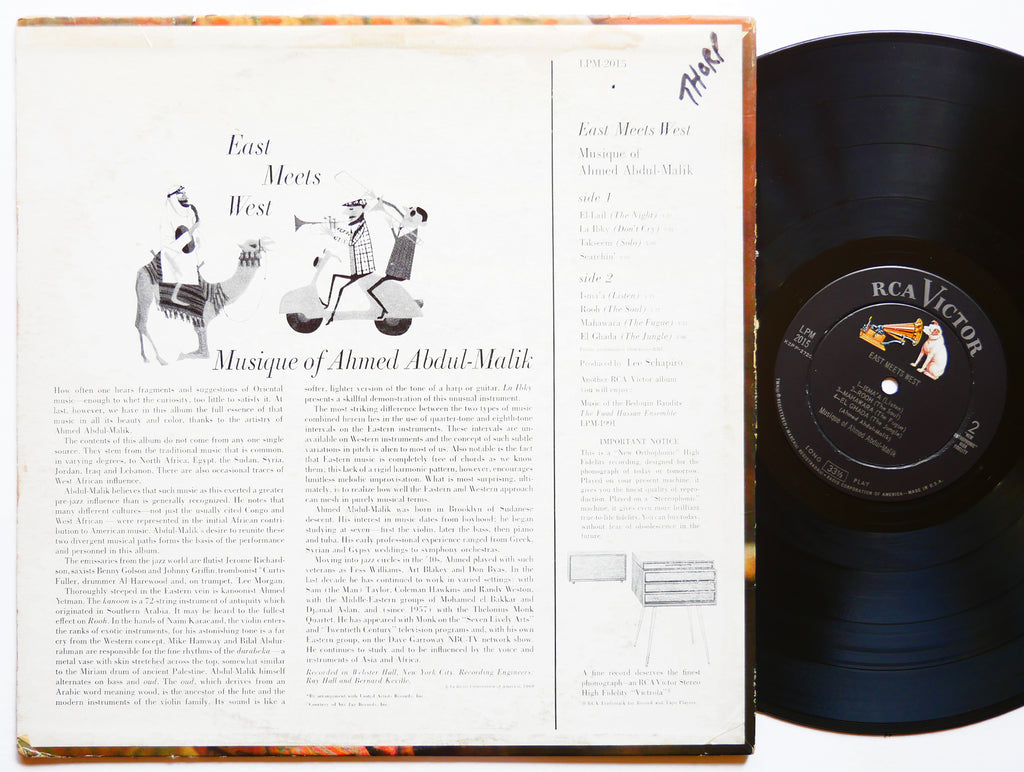 AHMED ABDUL-MALIK East Meets West RCA VICTOR LPM-2015 Lee Morgan Curtis Fuller