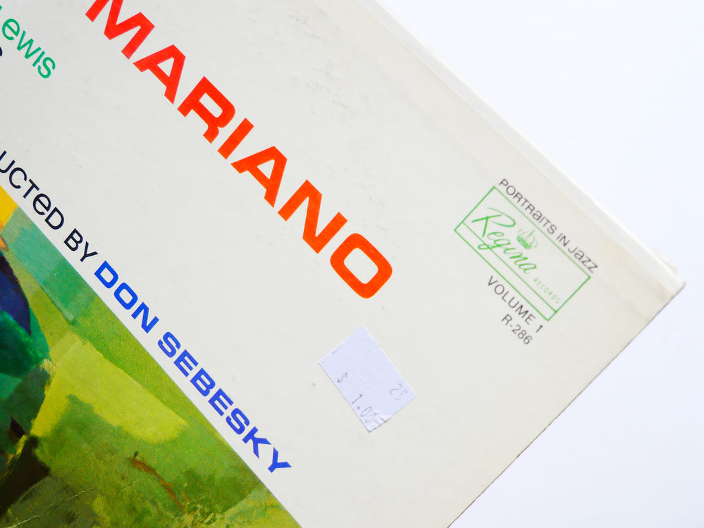CHARLIE MARIANO A Jazz Portrait Of.. LP REGINA COMPANY LPR-286 US 1963 DG MONO