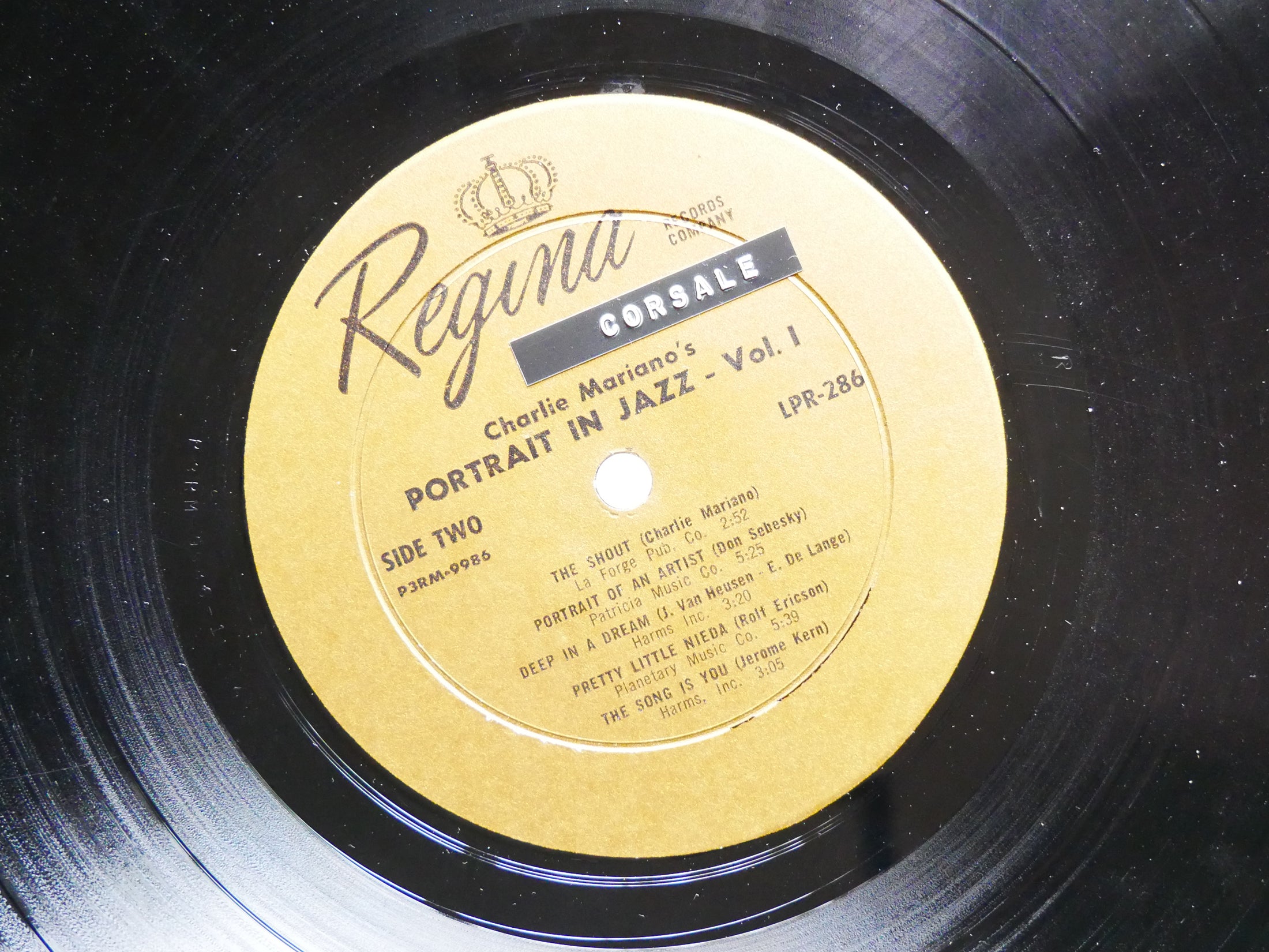 CHARLIE MARIANO A Jazz Portrait Of.. LP REGINA COMPANY LPR-286 US 1963 DG MONO