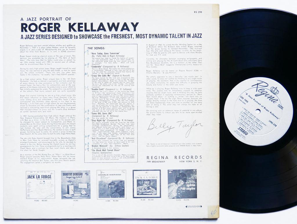 ROGER KELLAWAY JIM HALL A Jazz Portrait Of LP REGINA RECORDS LPRS-298 US 1963 DG