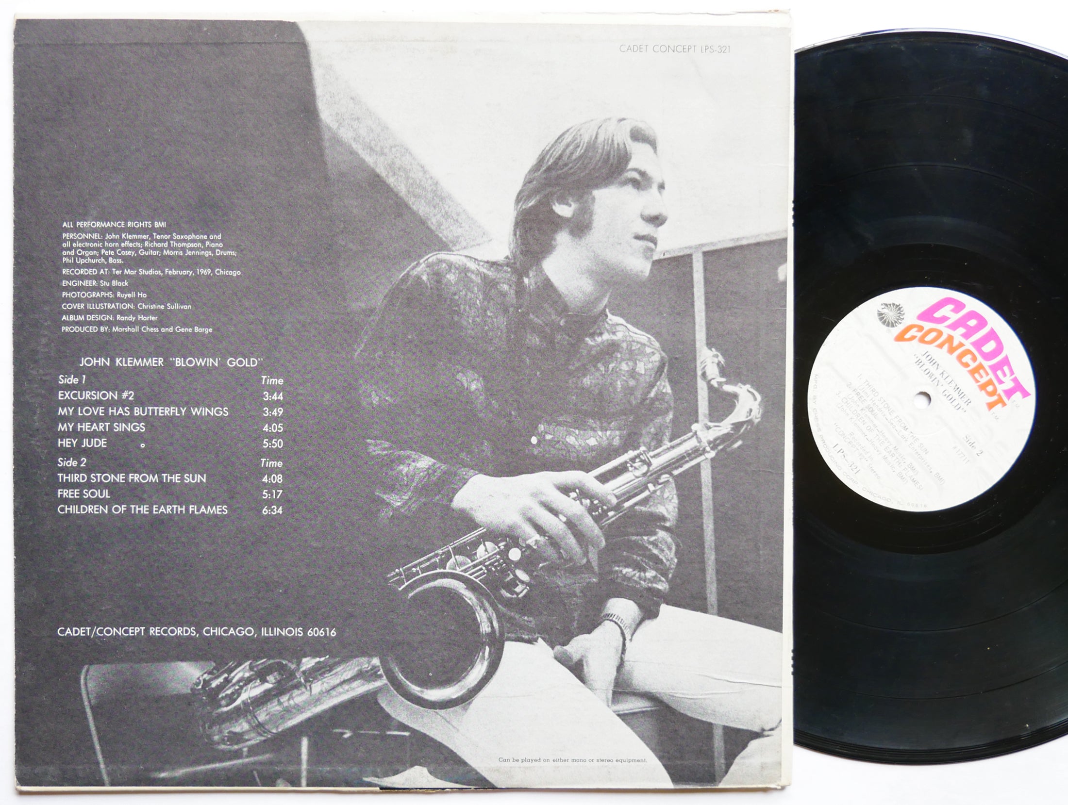 JOHN KLEMMER Blowin' Gold LP CADET CONCEPT LPS 321 US 1969 Phil Upchurch