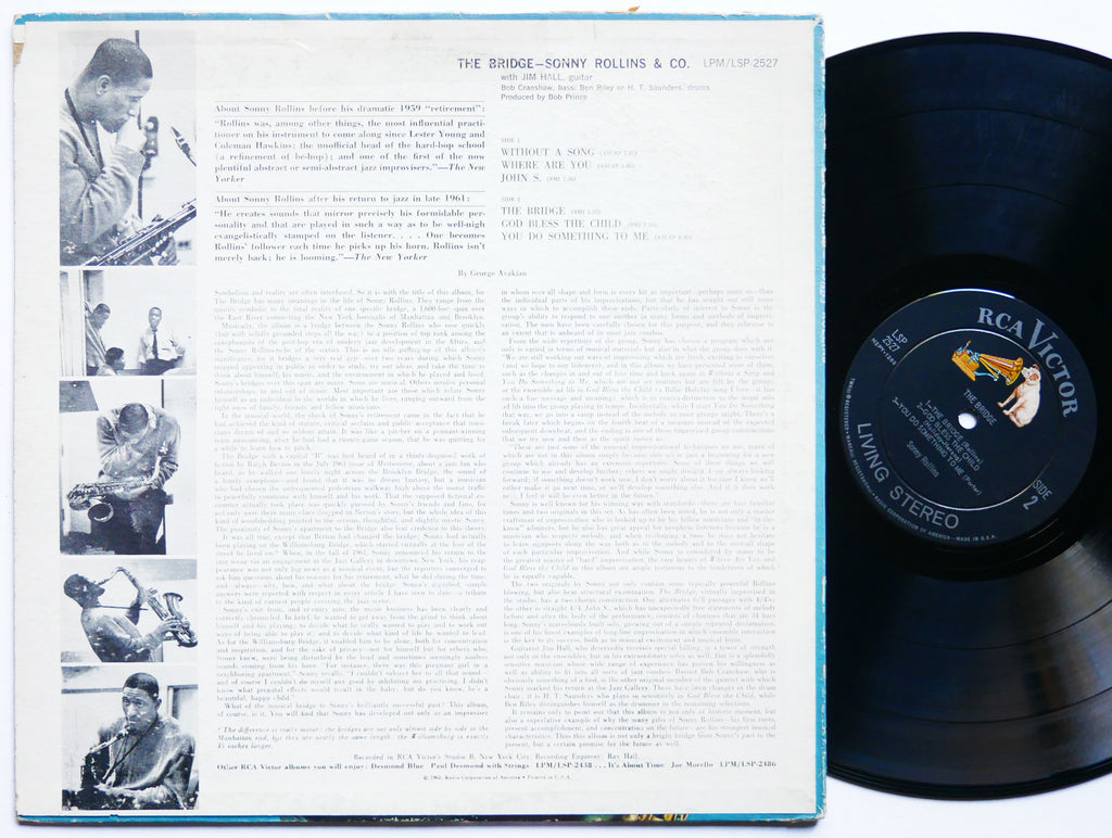 SONNY ROLLINS The Bridge LP RCA LSP-2527 US 1962 DG JAZZ Jim Hall Bob Cranshaw