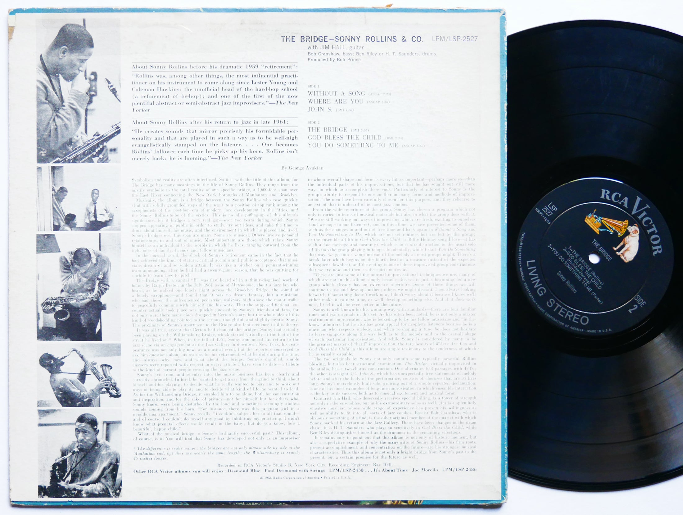 SONNY ROLLINS The Bridge LP RCA LSP-2527 US 1962 DG JAZZ Jim Hall Bob Cranshaw