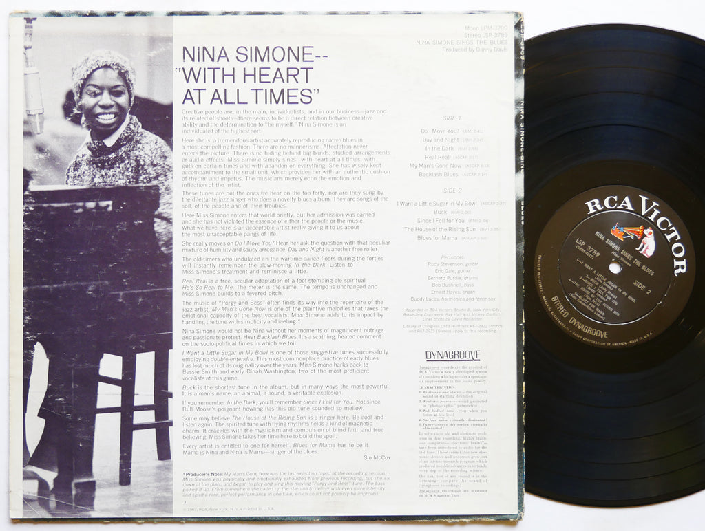 NINA SIMONE Sings The Blues LP RCA VICTOR LSP-3789 US 1967 DG ST Bernard Purdie