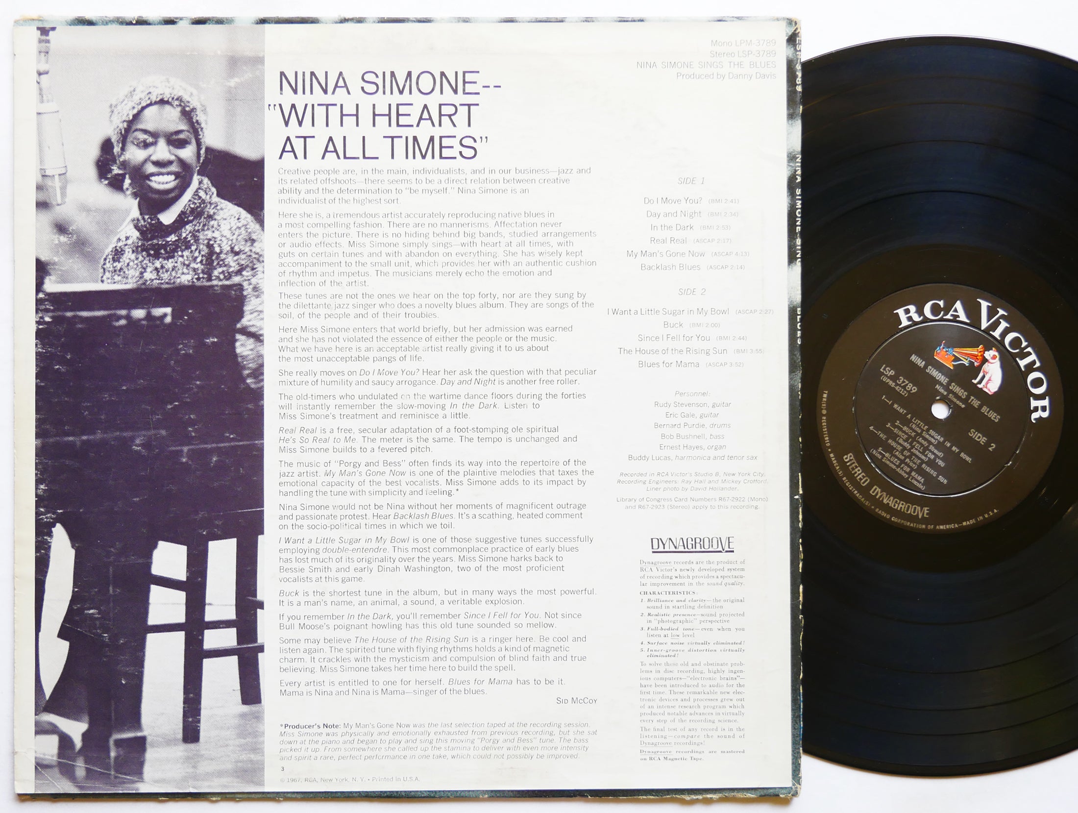 NINA SIMONE Sings The Blues LP RCA VICTOR LSP-3789 US 1967 DG ST Bernard Purdie