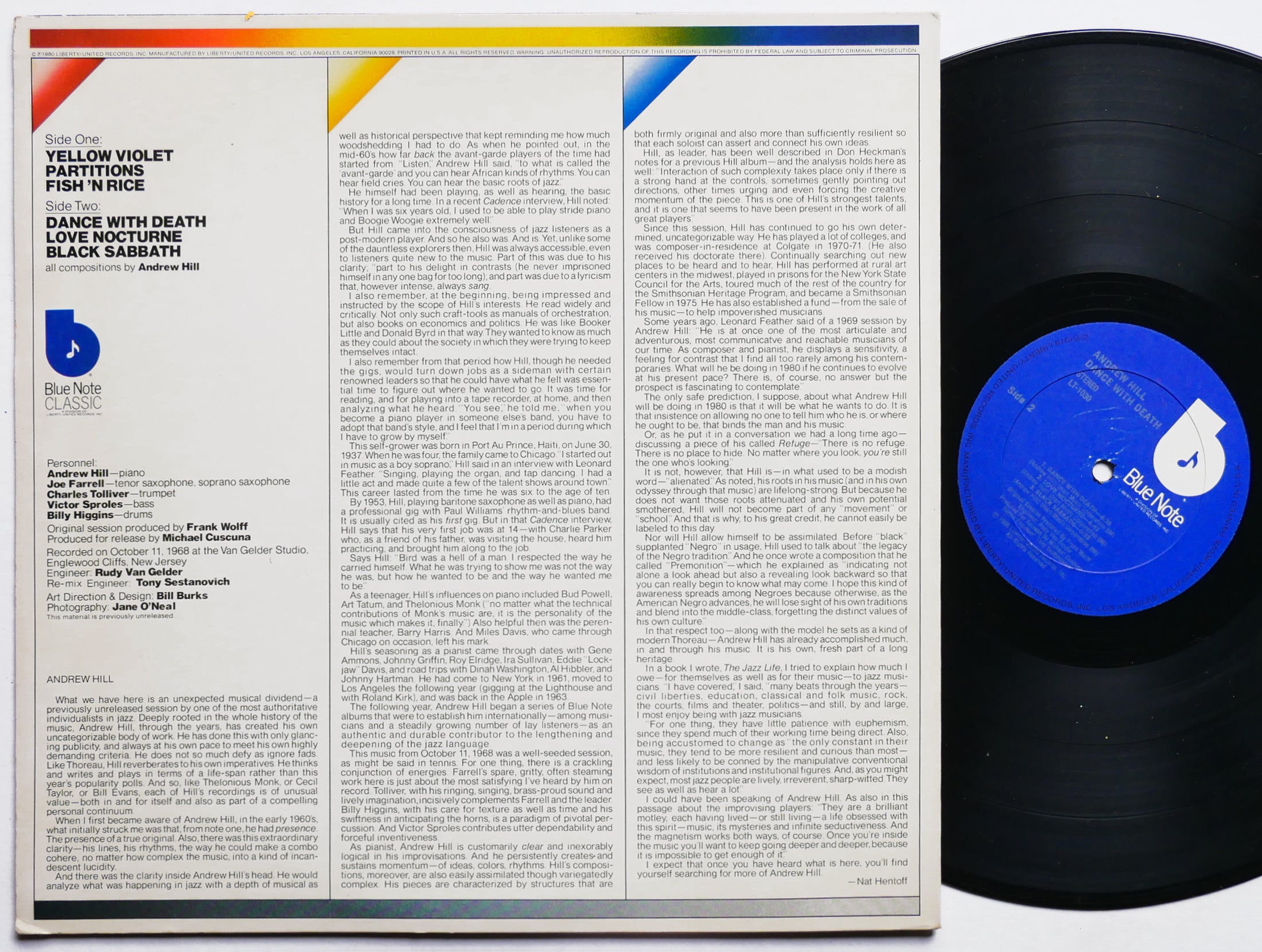 ANDREW HILL Dance With Death LP BLUE NOTE LT-1030 Charles Tolliver Billy Higgins