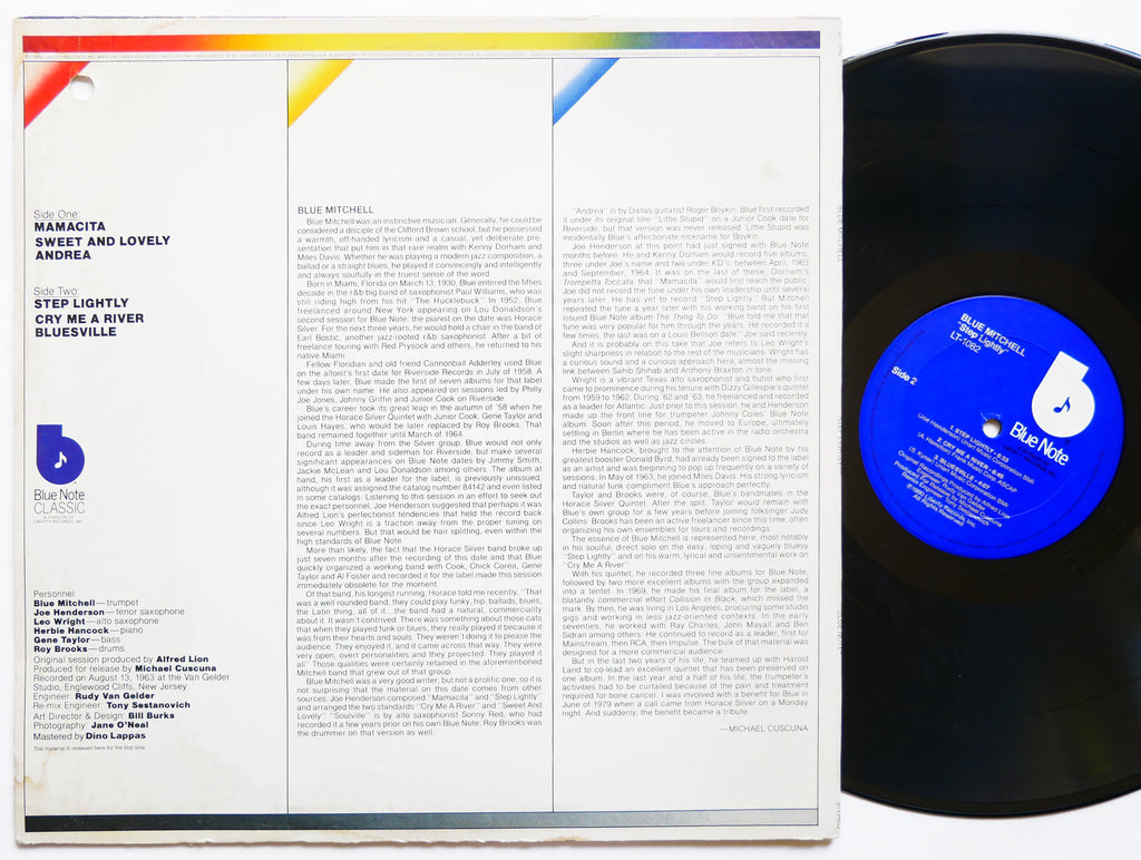 BLUE MITCHELL Step Lightly LP BLUE NOTE LT-1082 Herbie Hancock Joe Henderson