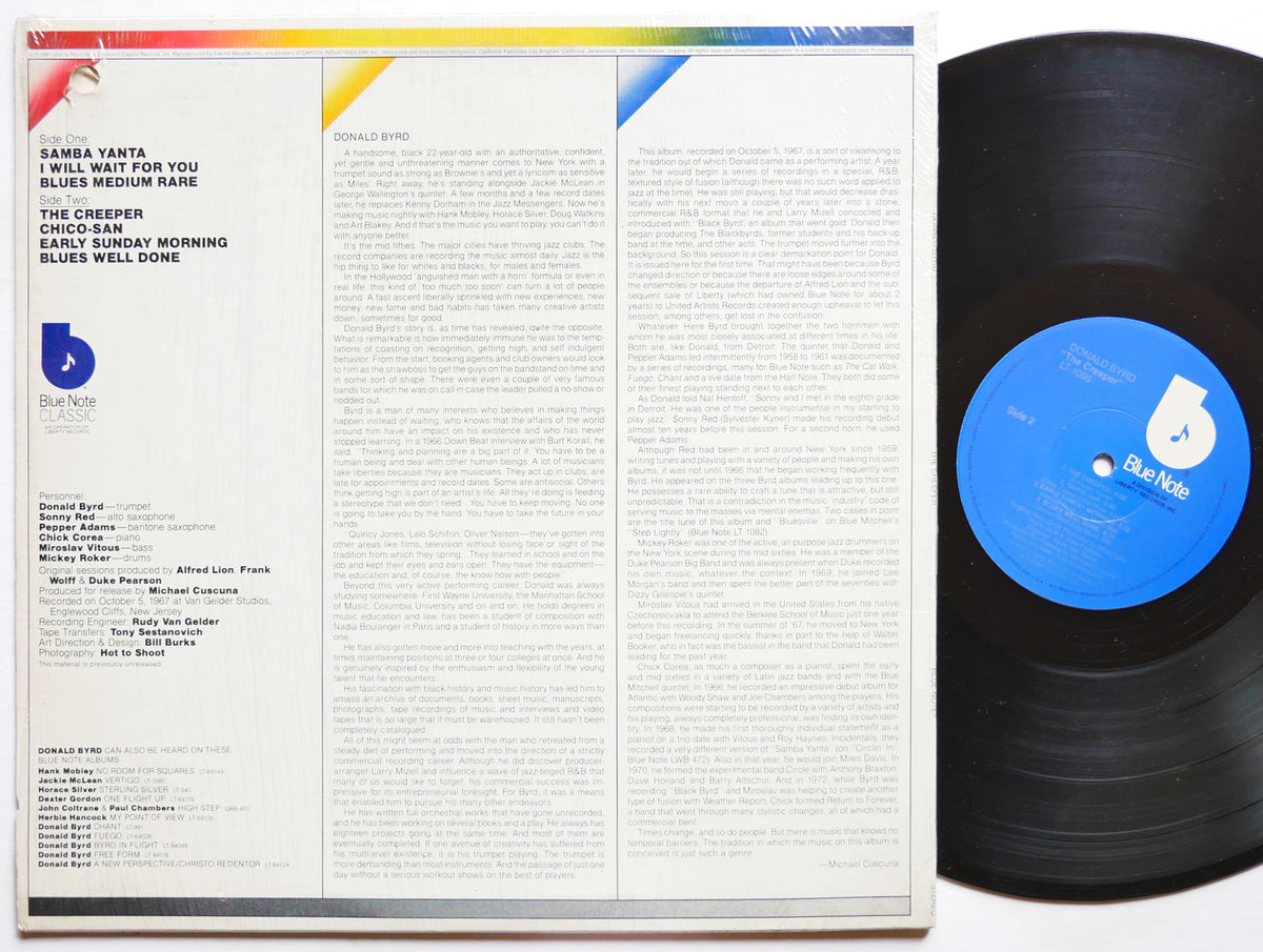 DONALD BYRD The Creeper LP BLUE NOTE LT-1096 US 1981 Chick Corea Sonny Red