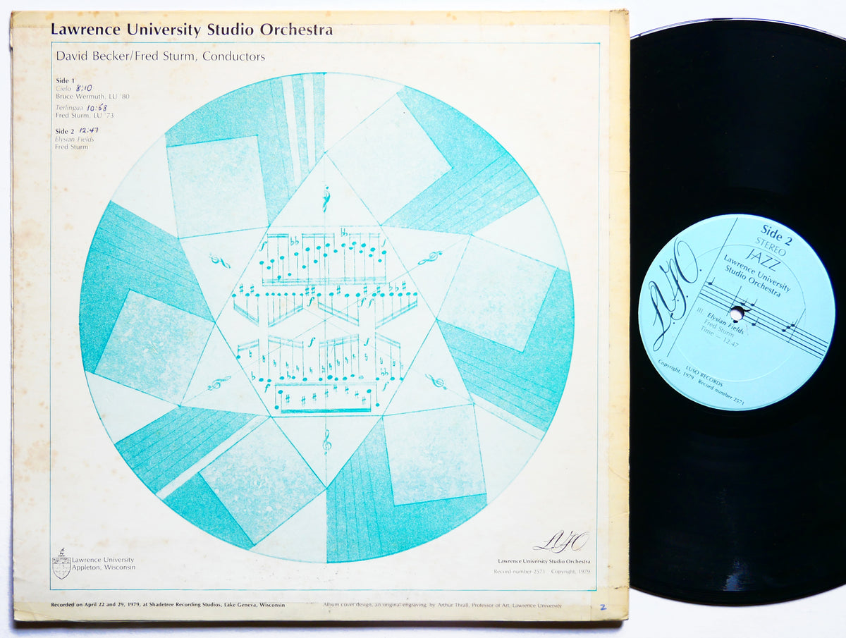 THE LAWRENCE UNIVERSITY STUDIO ORCHESTRA Jazz LP L.U.S.O. RECORDS 2571 US 1979