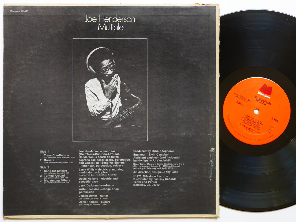 JOE HENDERSON Multiple LP MILESTONE M-9050 US 1973 David Holland Jack DeJohnette