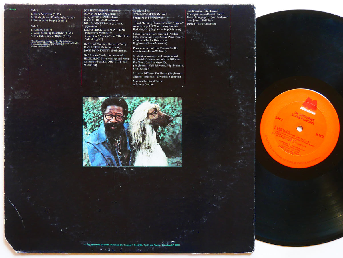 JOE HENDERSON Black Narcissus LP MILESTONE M-9071 US 1977 Jazz Jack DeJohnette