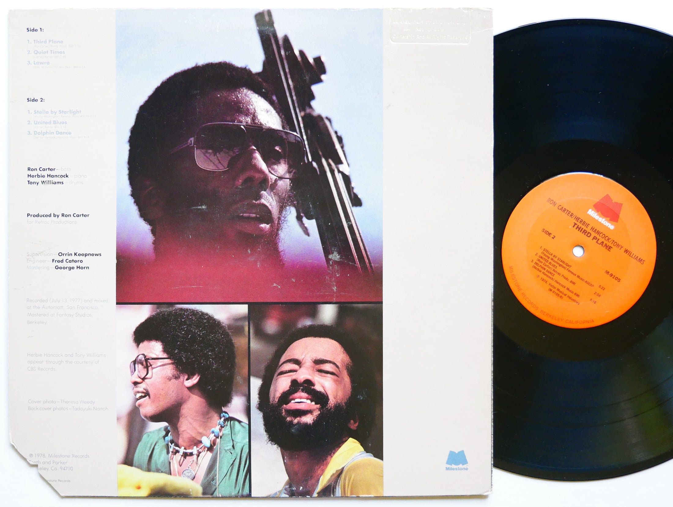 RON CARTER HERBIE HANCOCK TONY WILLIAMS Third Plane LP MILESTONE M-9105 US 1982