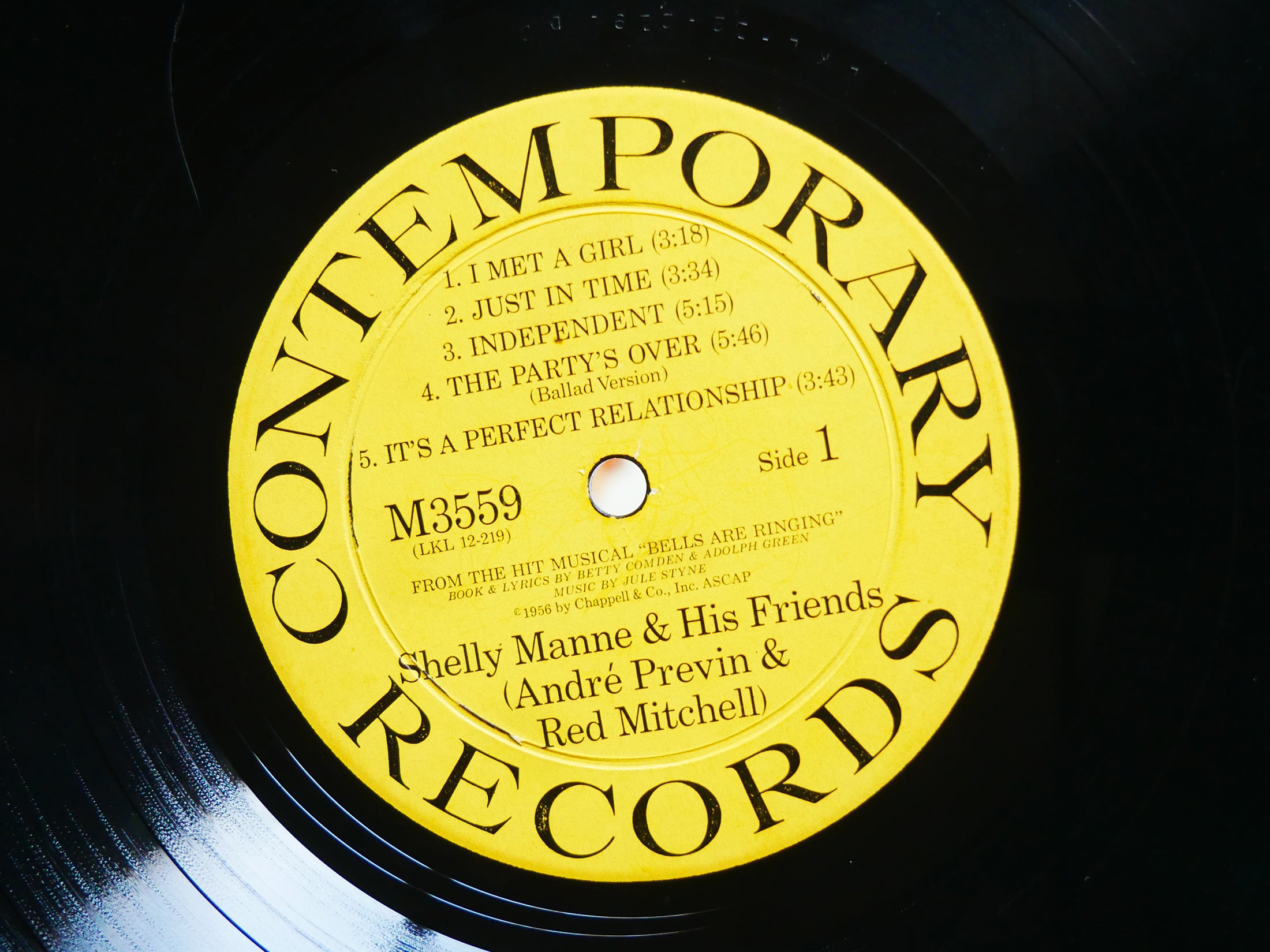 SHELLY MANNE ANDRE PREVIN RED MITCHELL Bells Are Ringing LP CONTEMPORARY M 3559