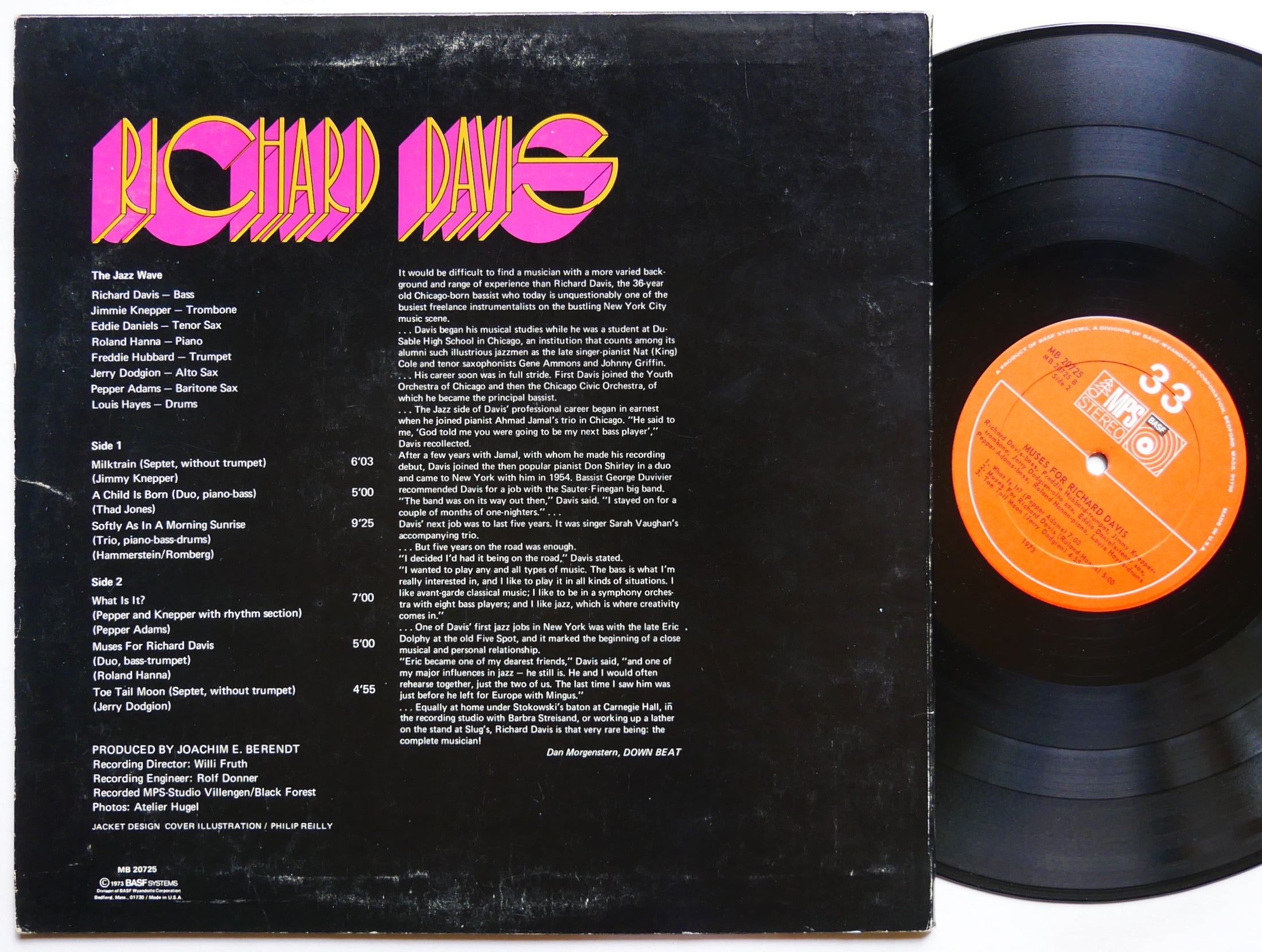 RICHARD DAVIS FREDDIE HUBBARD Muses For Richard Davis LP MPS MB 20725 US 1973