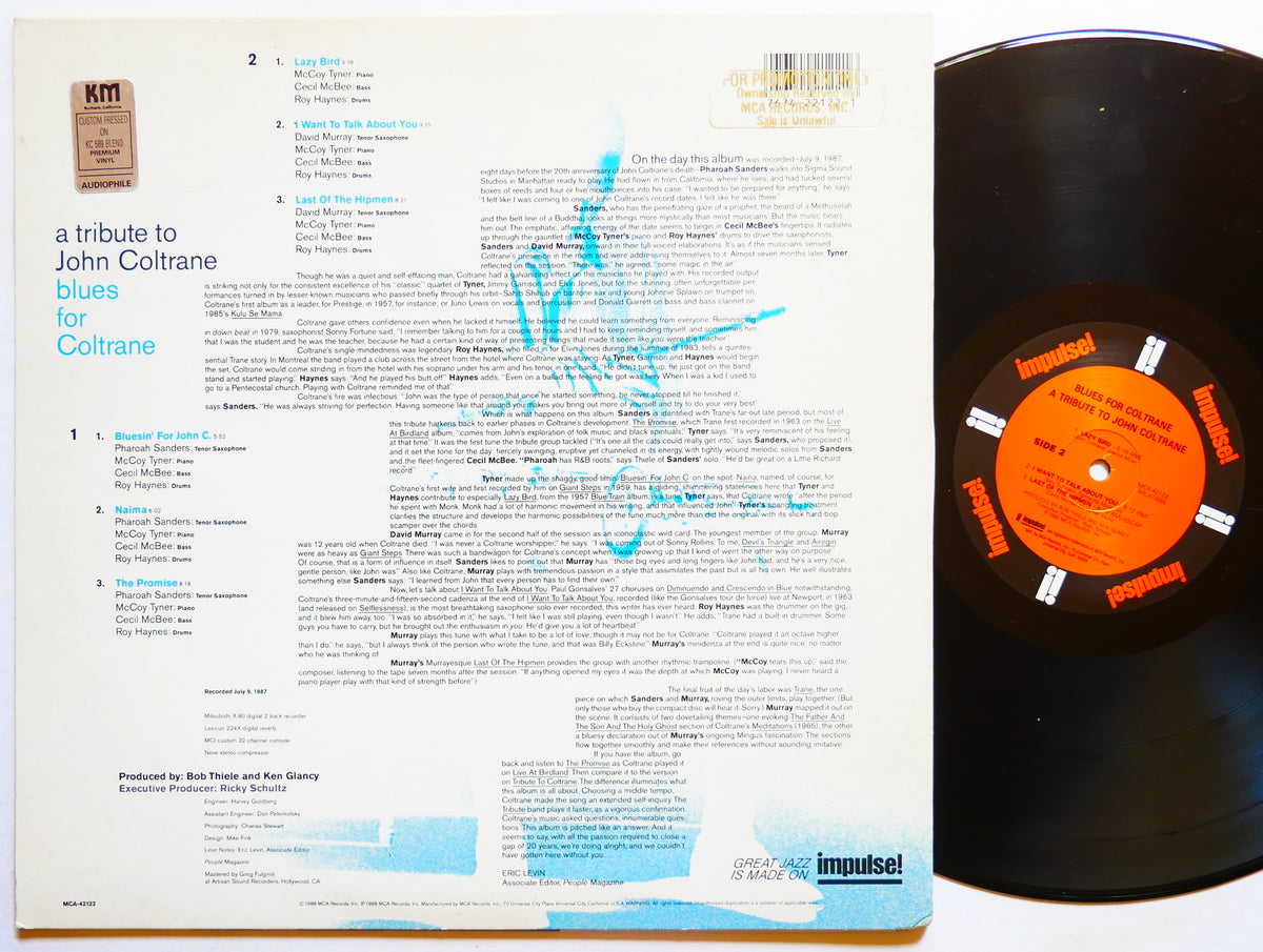 PHAROAH SANDERS MCCOY TYNER A Tribute To John Coltrane LP IMPULSE! MCA-42122