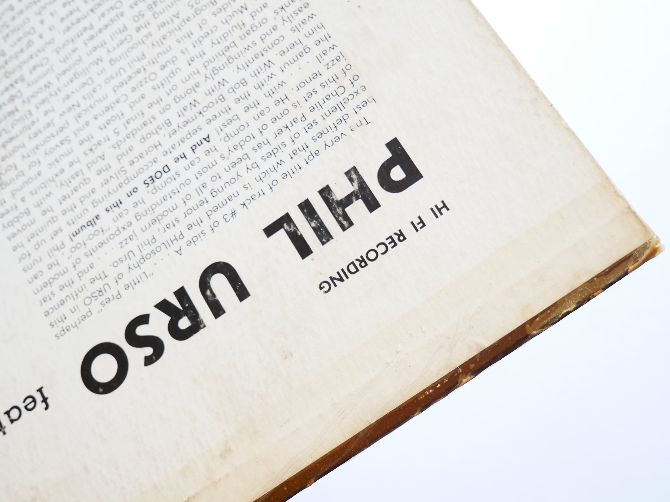 PHIL URSO The Philosophy Of LP SAVOY MG-12056 MONO Horace Silver Walter Bishop