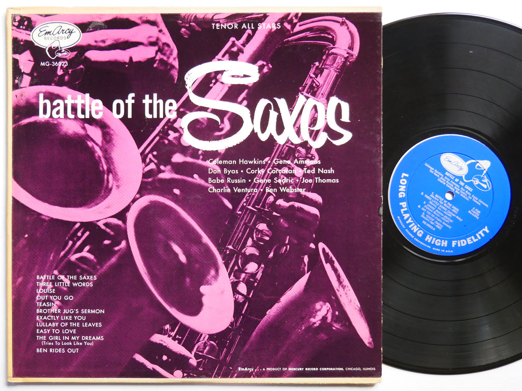 COLEMAN HAWKINS BEN WEBSTER Battle Of The Saxes LP EMARCY MG 36023 US 1956 MONO