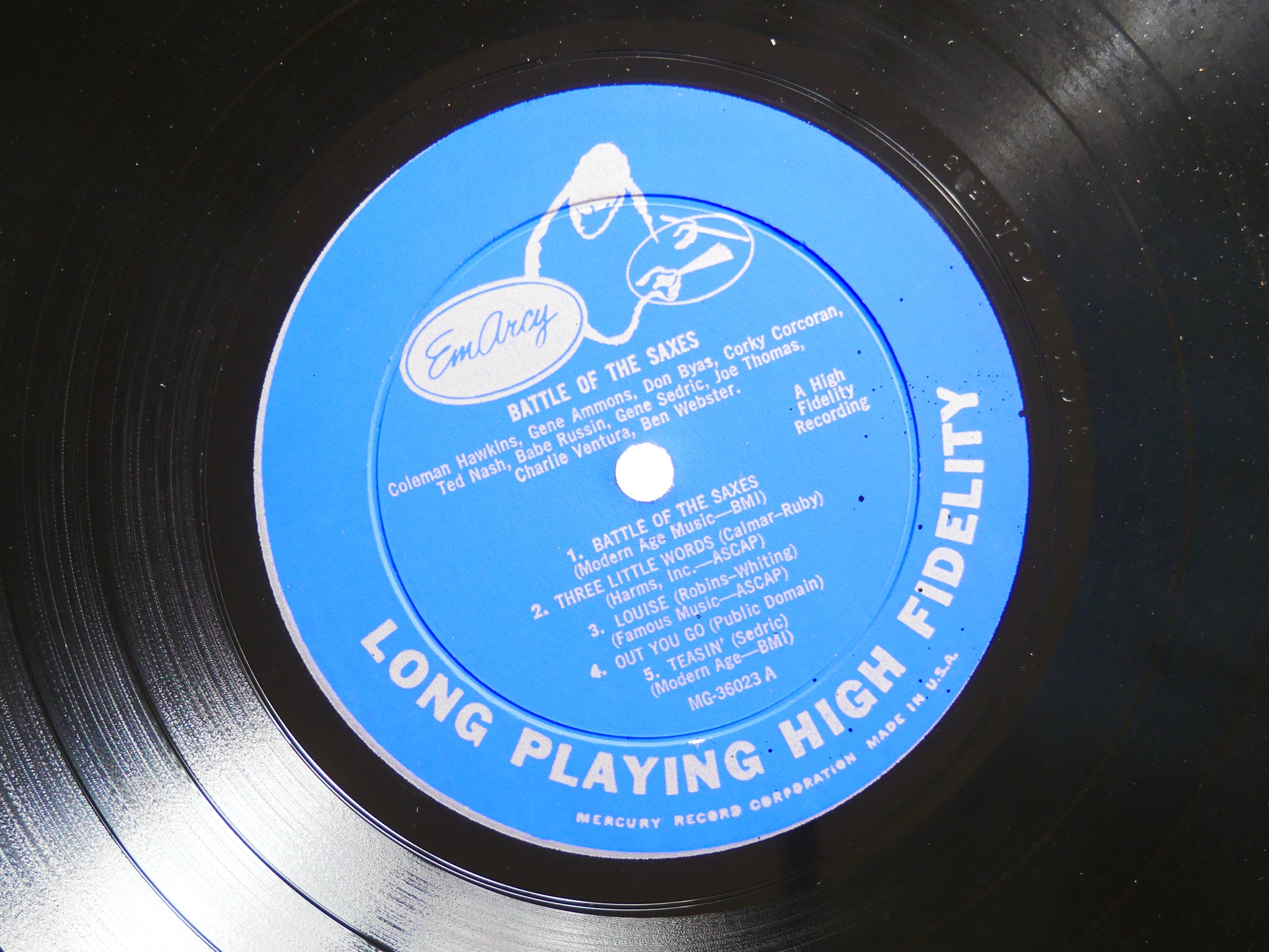 COLEMAN HAWKINS BEN WEBSTER Battle Of The Saxes LP EMARCY MG 36023 US 1956 MONO