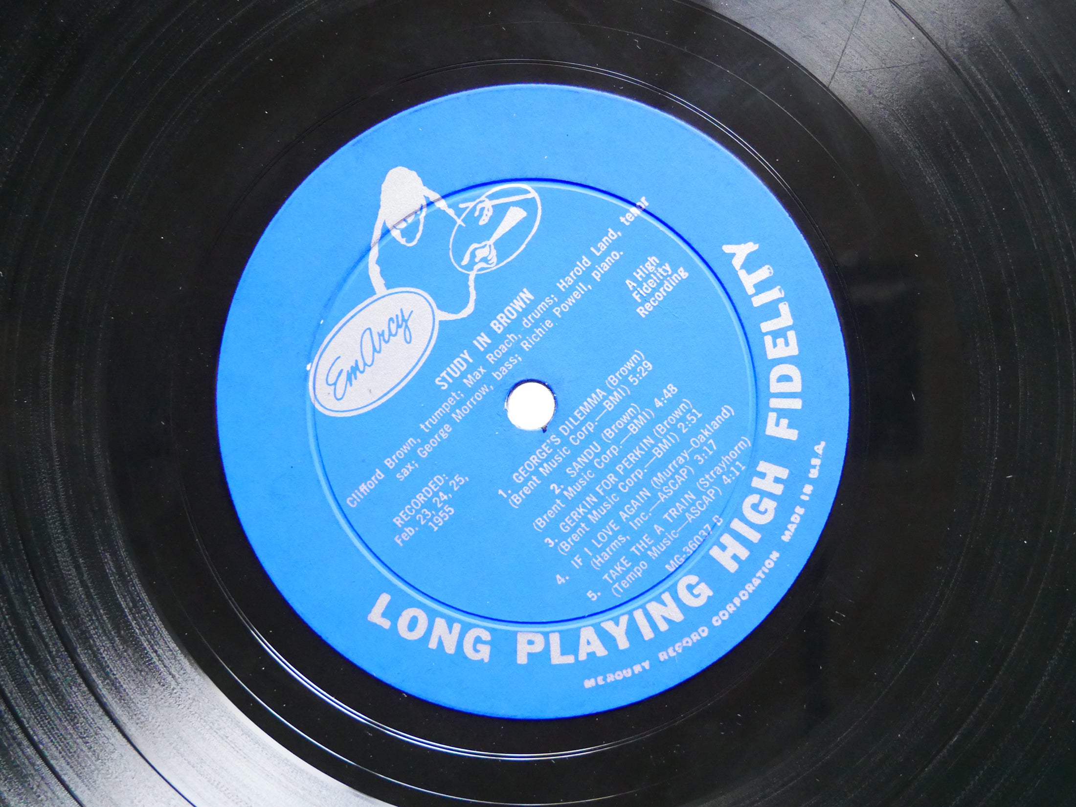 CLIFFORD BROWN MAX ROACH Study In Brown LP EMARCY MG 36037 US 1955 JAZZ DG MONO