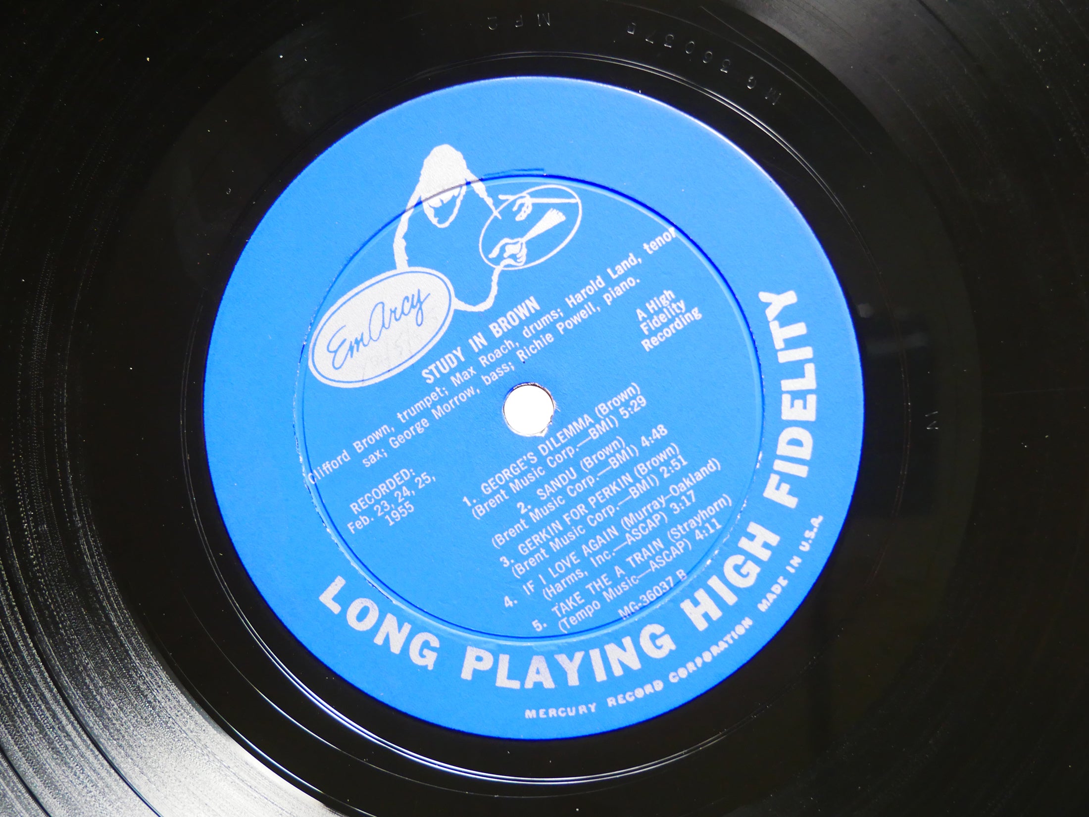 CLIFFORD BROWN MAX ROACH Study In Brown LP EMARCY MG 36037 US 1955 JAZZ DG MONO