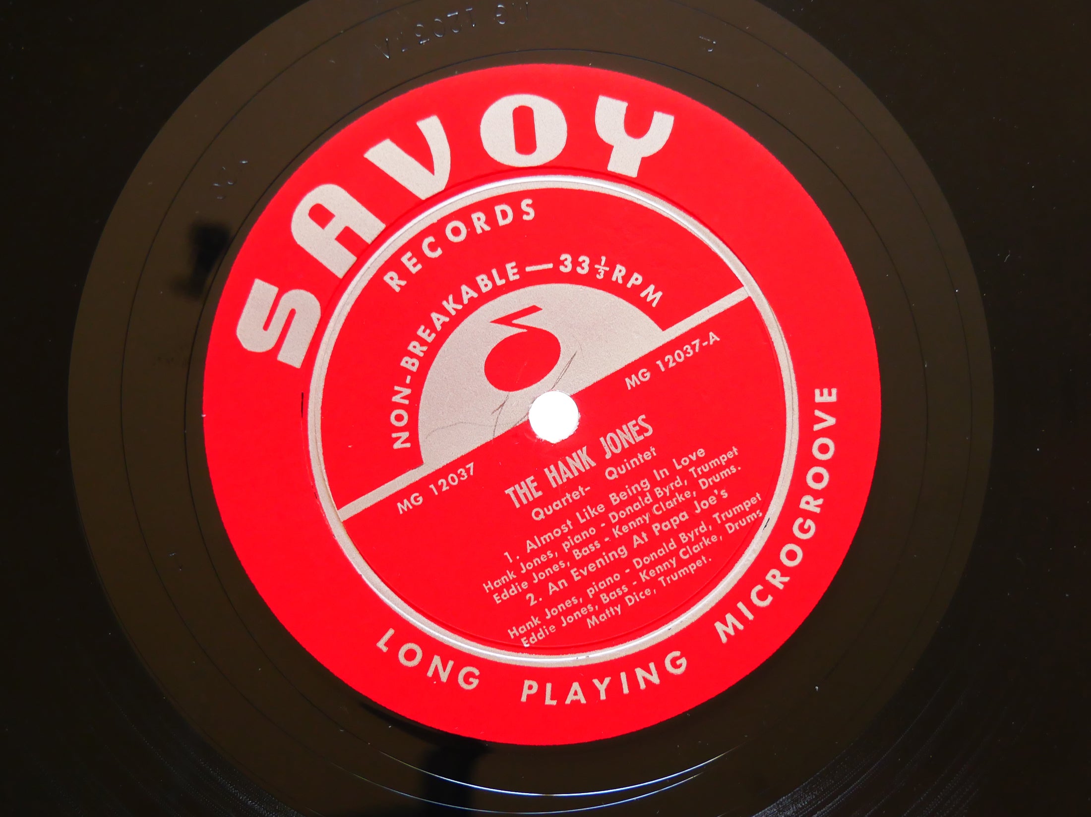 HANK JONES Quartet-Quintet LP SAVOY MG 12037 US 1956 RVG DG MONO Donald Byrd VG+
