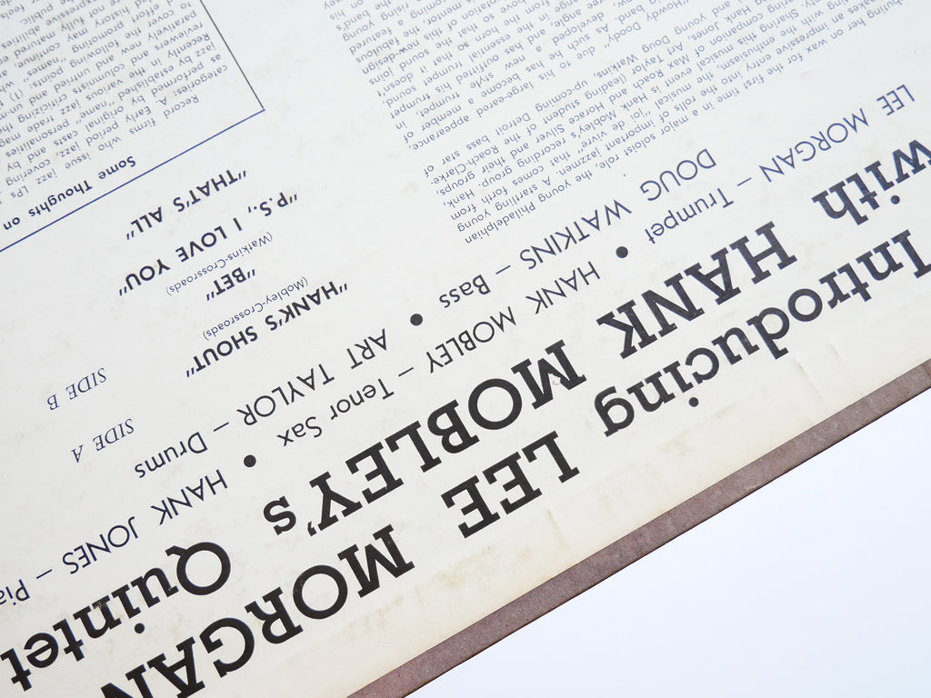 LEE MORGAN HANK MOBLEY Quintet Introducing LP SAVOY MG-12091 US 1956 RVG DG MONO