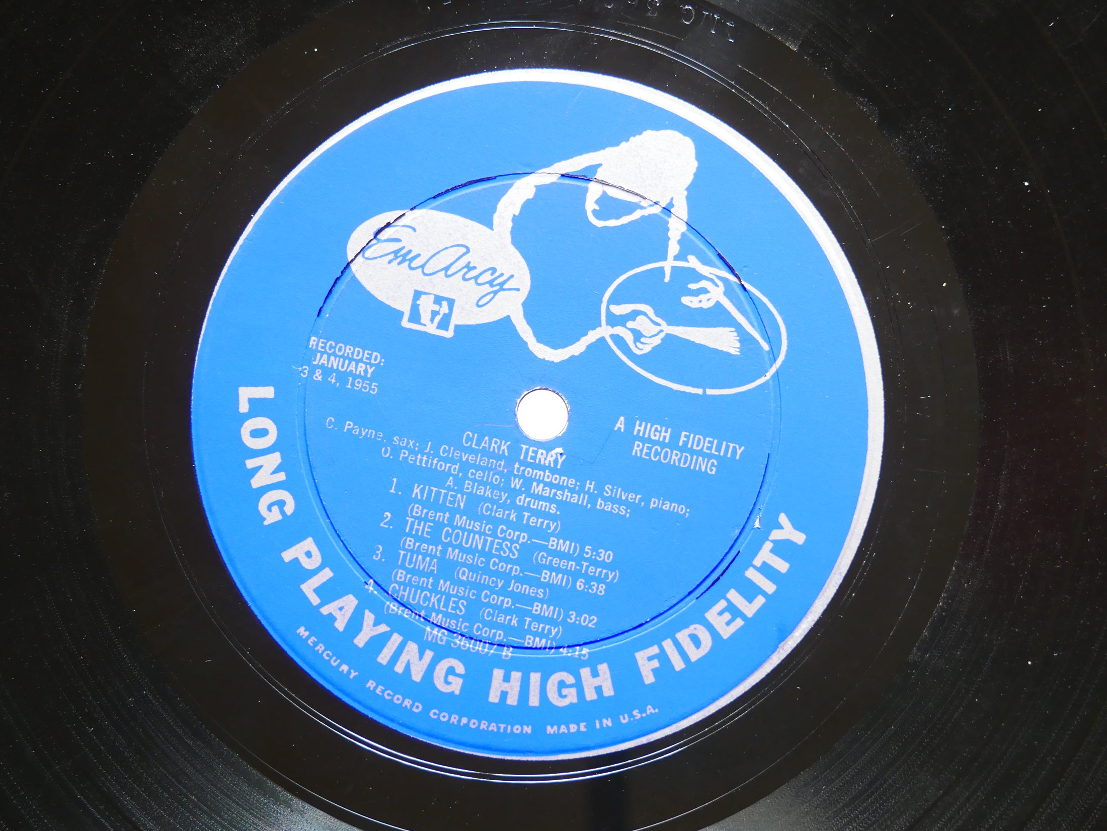 CLARK TERRY LP EMARCY MG 36007 US 1955 DG MONO Art Blakey Horace Silver VG+