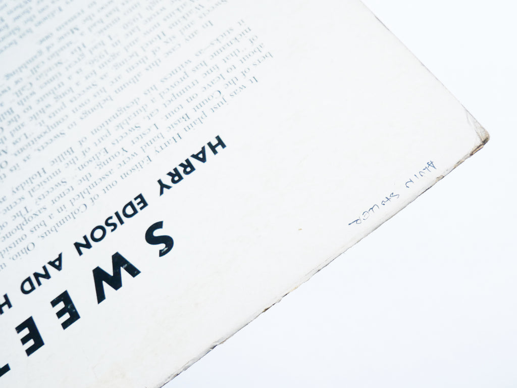 HARRY EDISON Sweets LP VERVE RECORDS MGV-8097 US 1957 DG MONO JAZZ Ben Webster