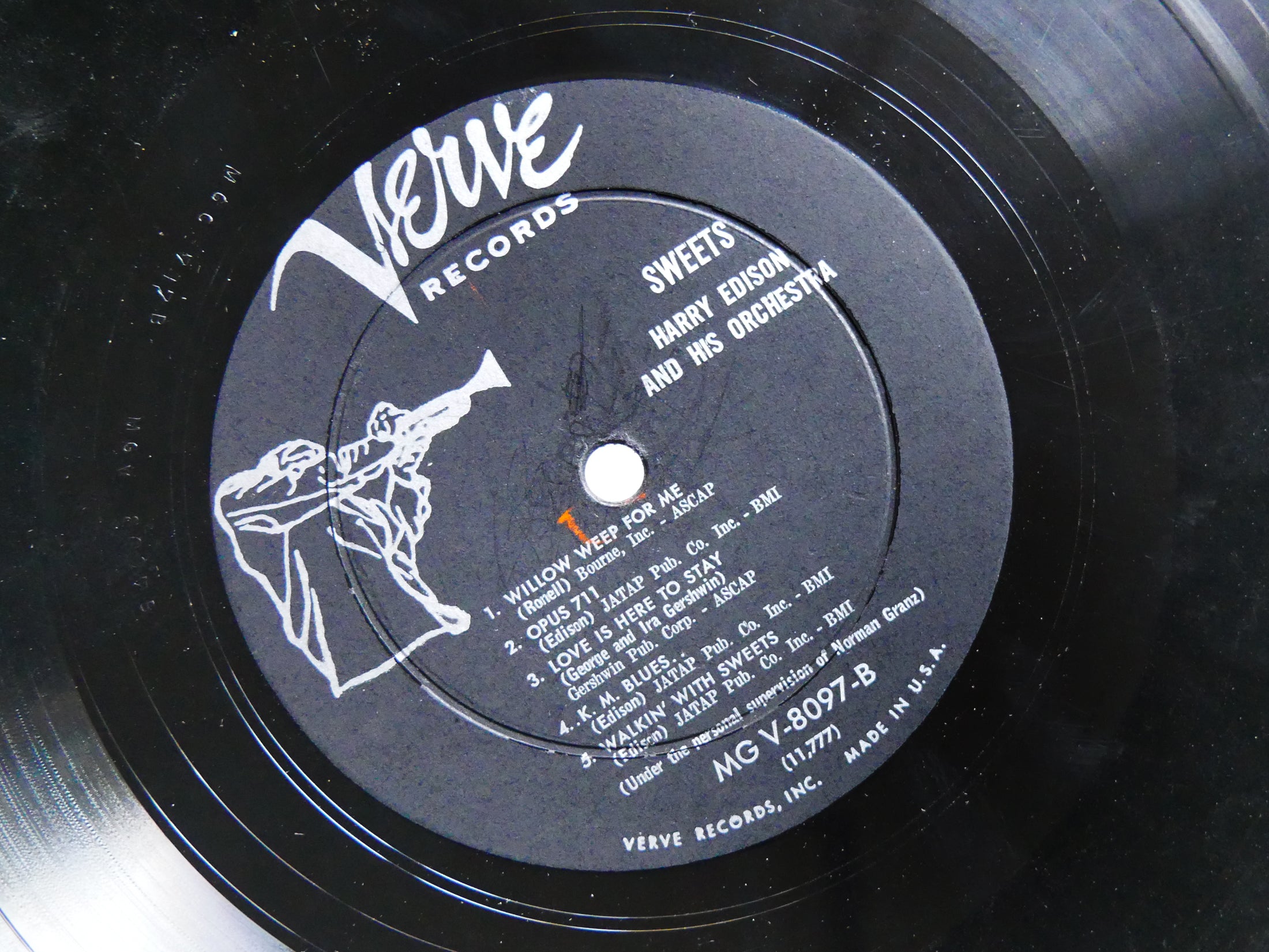 HARRY EDISON Sweets LP VERVE RECORDS MGV-8097 US 1957 DG MONO JAZZ Ben Webster