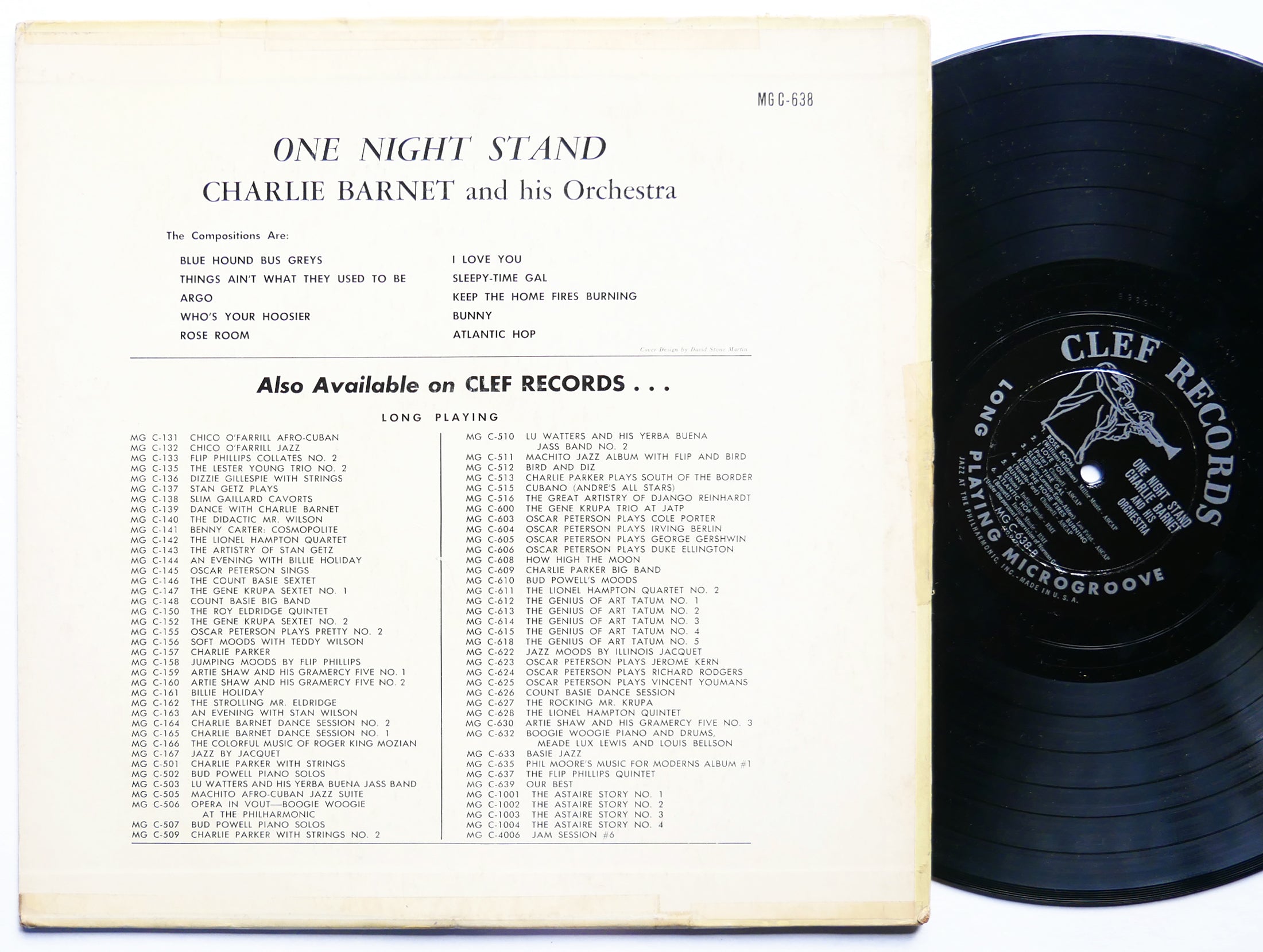 CHARLIE BARNET One Night Stand LP CLEF RECORDS MG C-638 US 1955 DG MONO DSM JAZZ