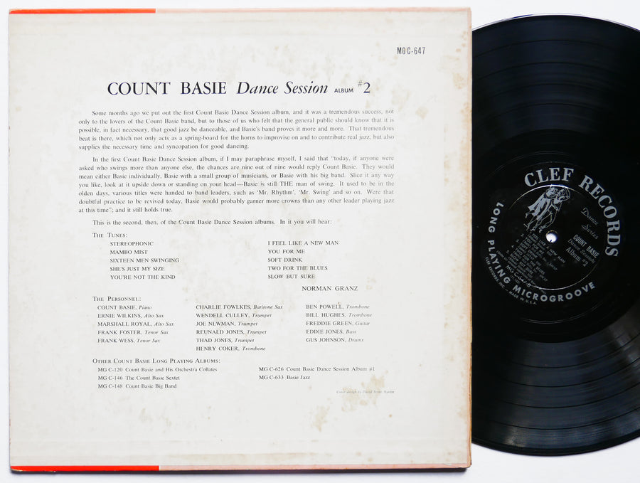 COUNT BASIE Dance Session Album #2 LP CLEF MG C-647 US 1955 DG MONO Thad Jones