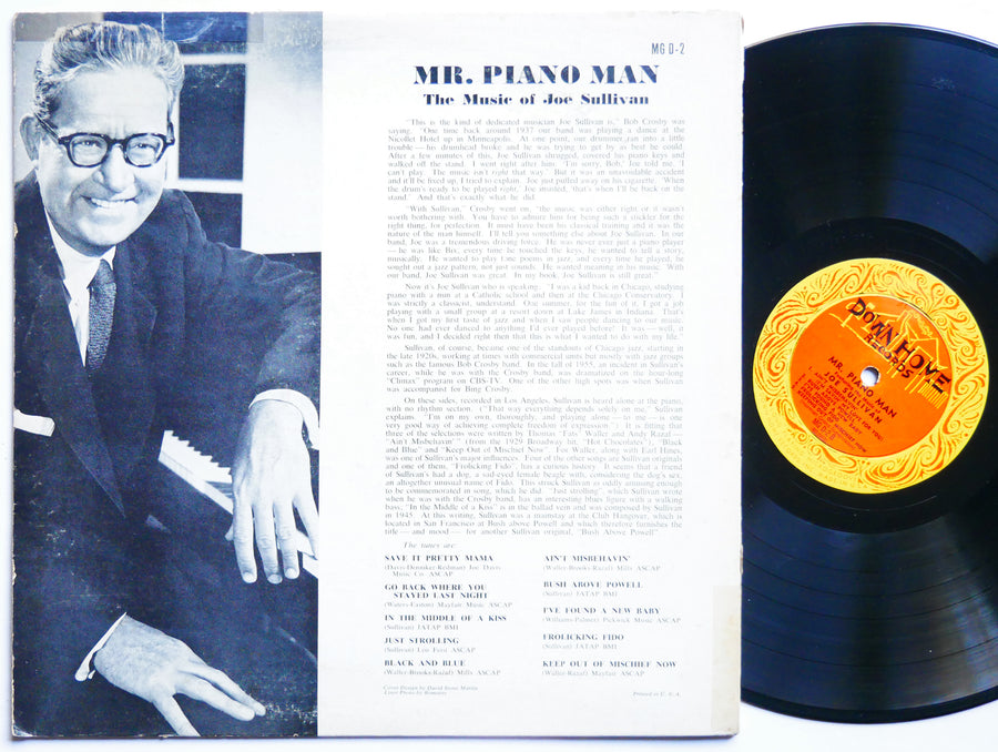 JOE SULLIVAN Mr. Piano Man LP DOWN HOME RECORDS MG D-2 US 1956 DG MONO DSM JAZZ