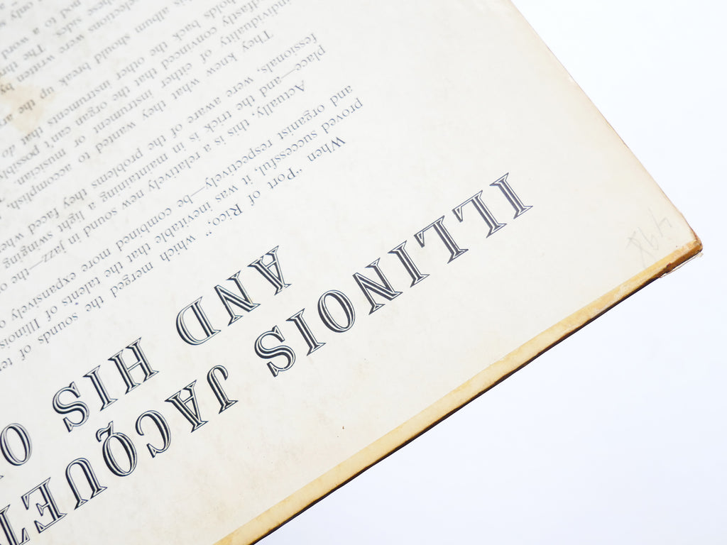 ILLINOIS JACQUET And His Orchestra LP VERVE MG V-8061 US 1957 MONO Curtis Counce