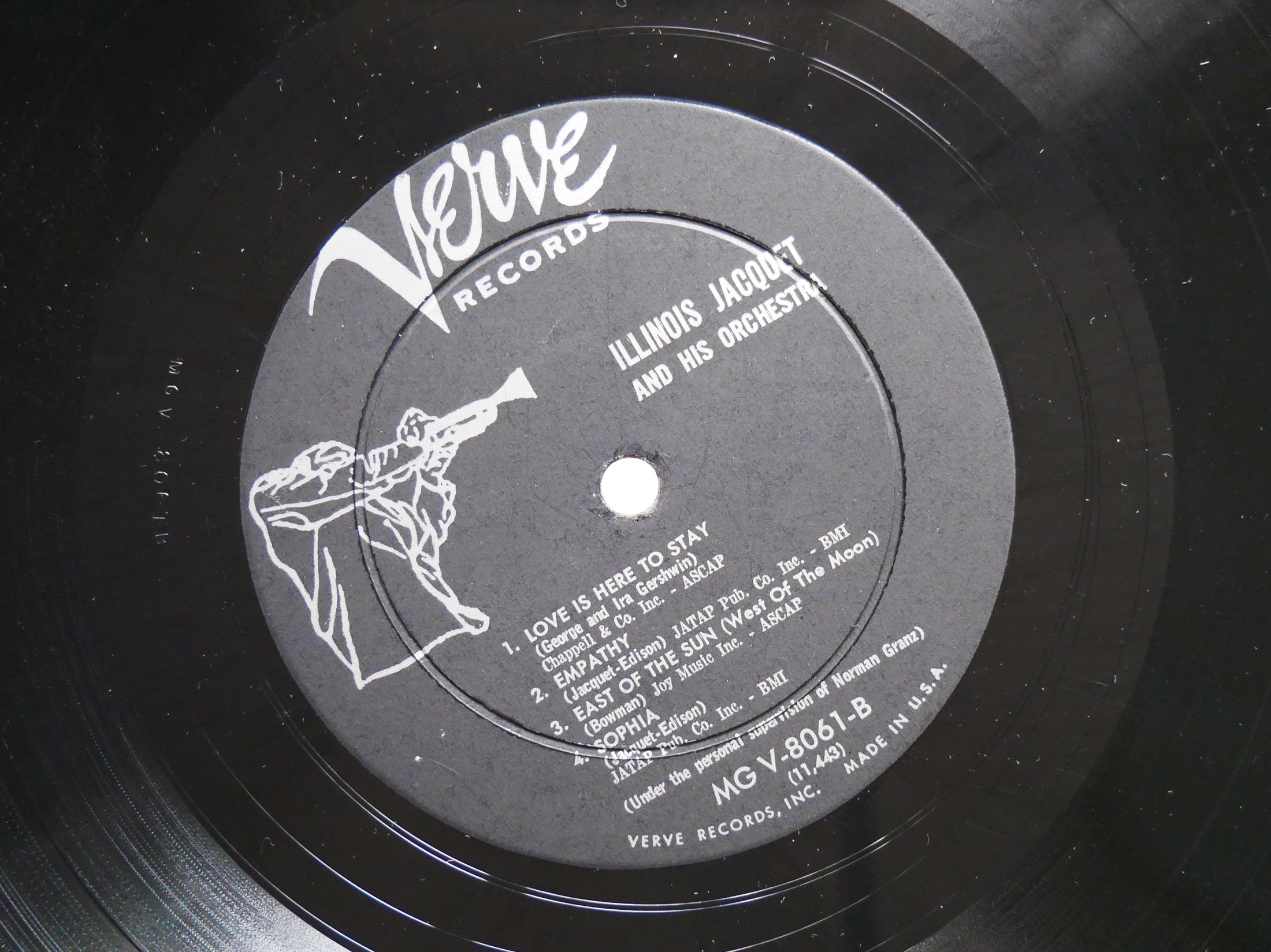 ILLINOIS JACQUET And His Orchestra LP VERVE MG V-8061 US 1957 MONO Curtis Counce