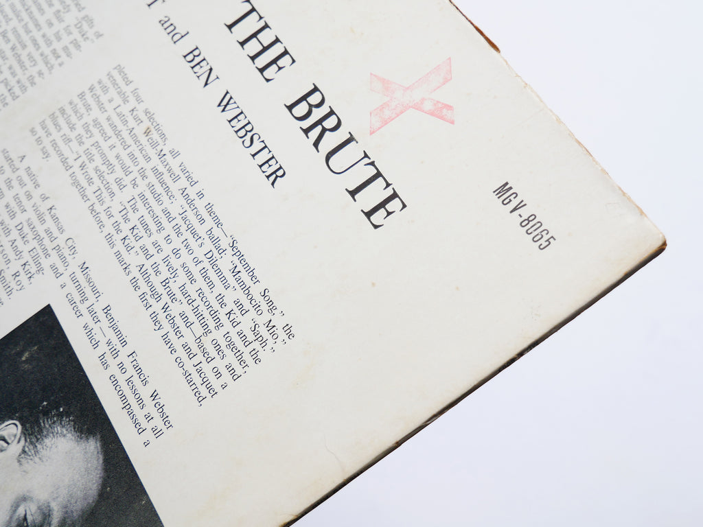 ILLINOIS JACQUET BEN WEBSTER The Kid And The Brute LP VERVE MGV 8065 DG MONO DSM