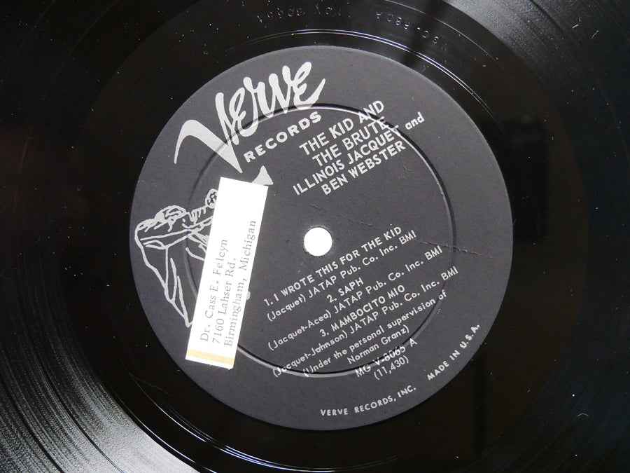 ILLINOIS JACQUET BEN WEBSTER The Kid And The Brute LP VERVE MGV 8065 DG MONO DSM
