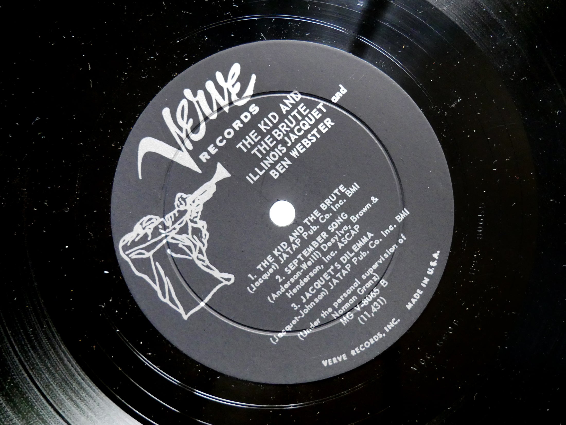 ILLINOIS JACQUET BEN WEBSTER The Kid And The Brute LP VERVE MGV 8065 DG MONO DSM