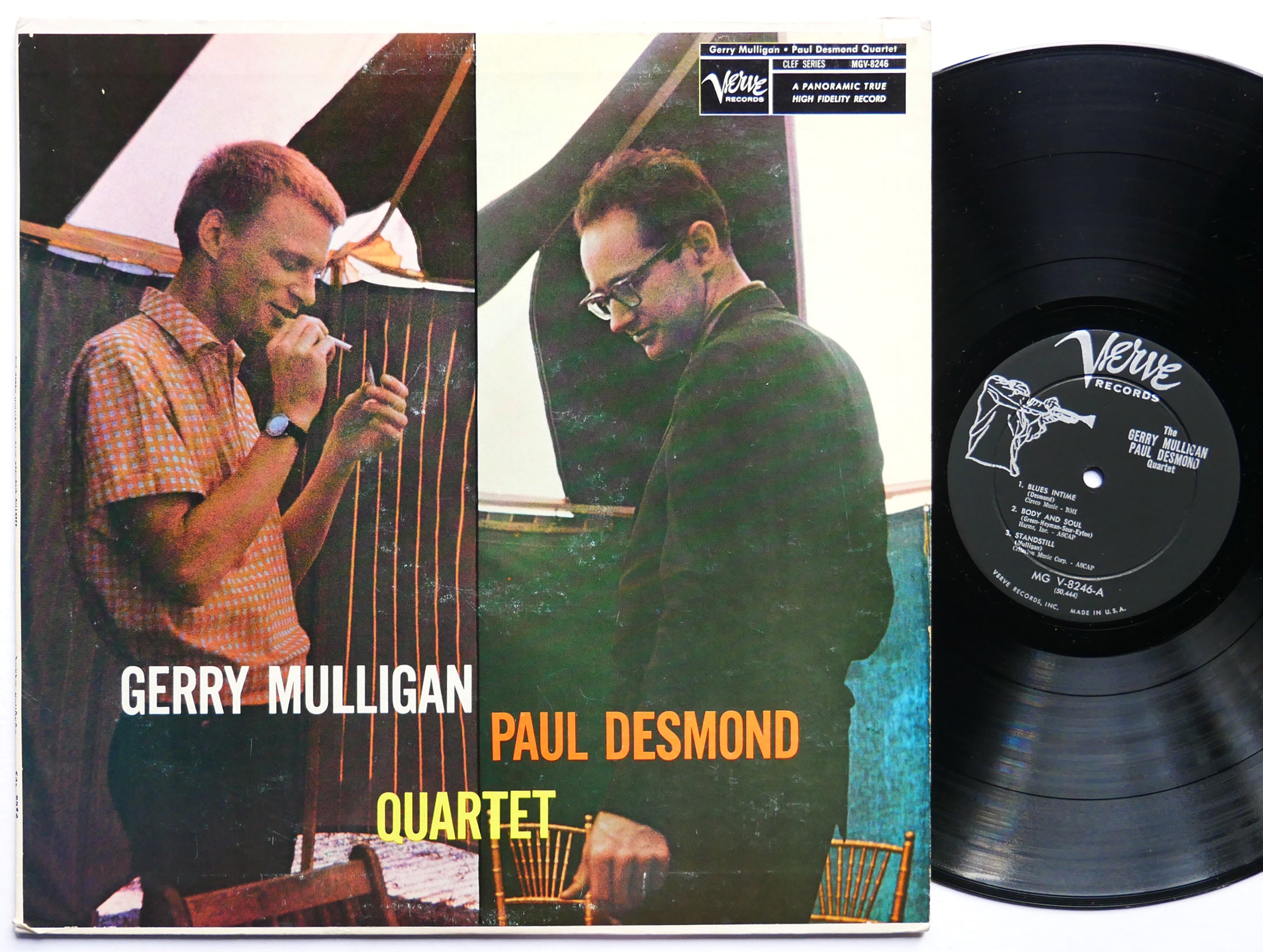 GERRY MULLIGAN PAUL DESMOND Quartet LP VERVE RECORDS MGV-8246 US 1957 DG MONO