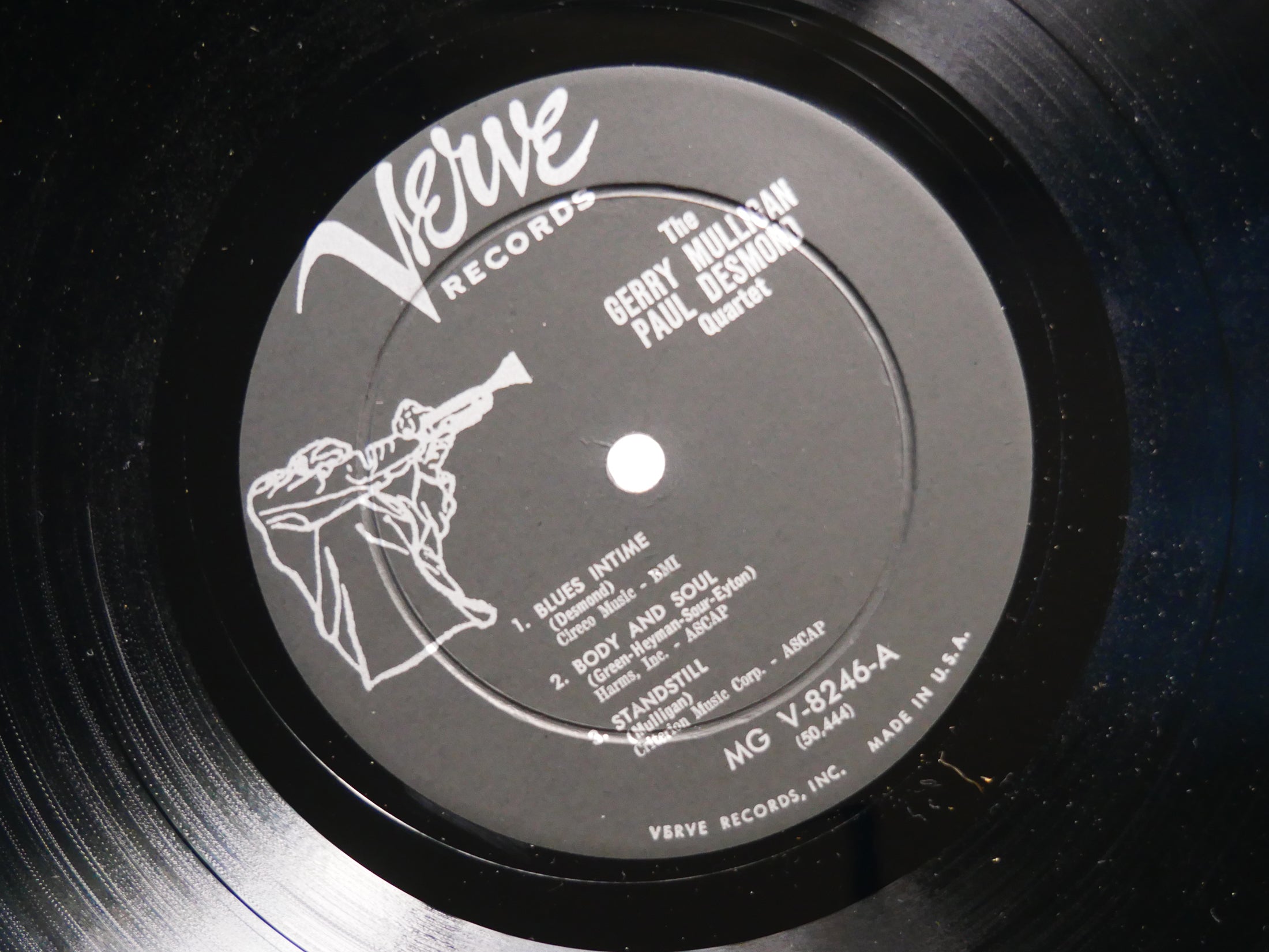 GERRY MULLIGAN PAUL DESMOND Quartet LP VERVE RECORDS MGV-8246 US 1957 DG MONO
