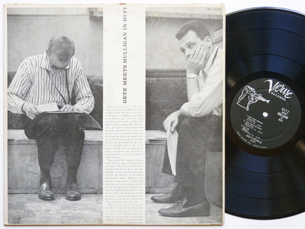 STAN GETZ Meets GERRY MULLIGAN In Hi-FI LP VERVE MG V-8249 US 1957 DG MONO
