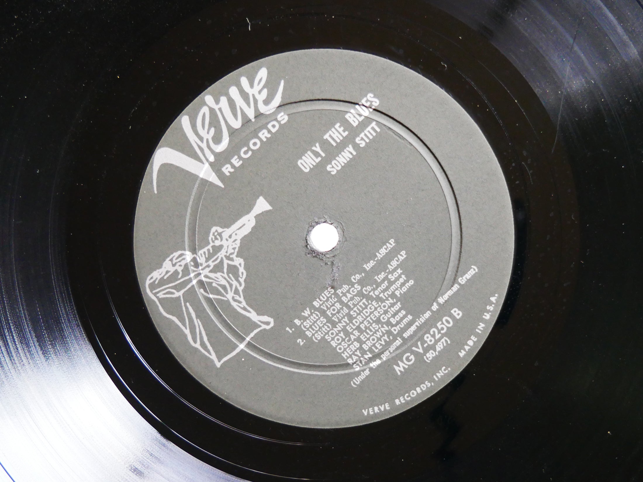SONNY STITT Only The Blues LP VERVE MG V-8250 US 1958 DG MONO JAZZ Roy Eldridge