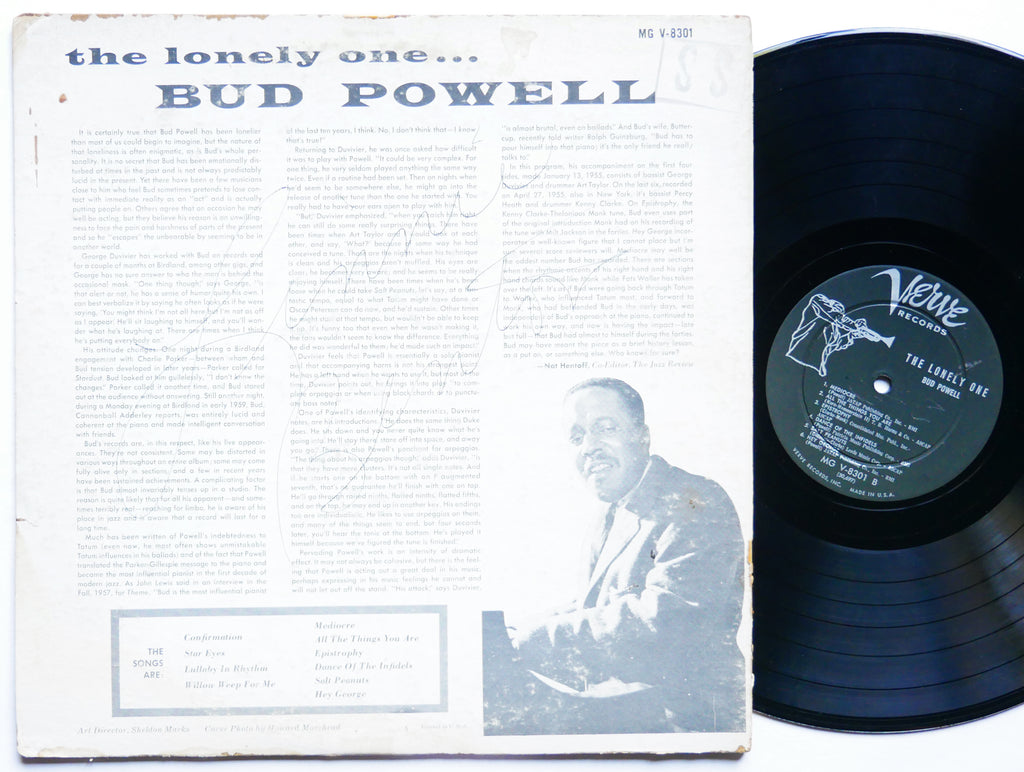 BUD POWELL The Lonely One LP VERVE RECORDS MG V-8301 US 1959 DG MONO Kenny Clark