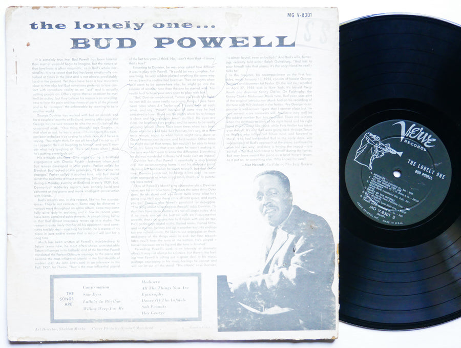 BUD POWELL The Lonely One LP VERVE RECORDS MG V-8301 US 1959 DG MONO Kenny Clark