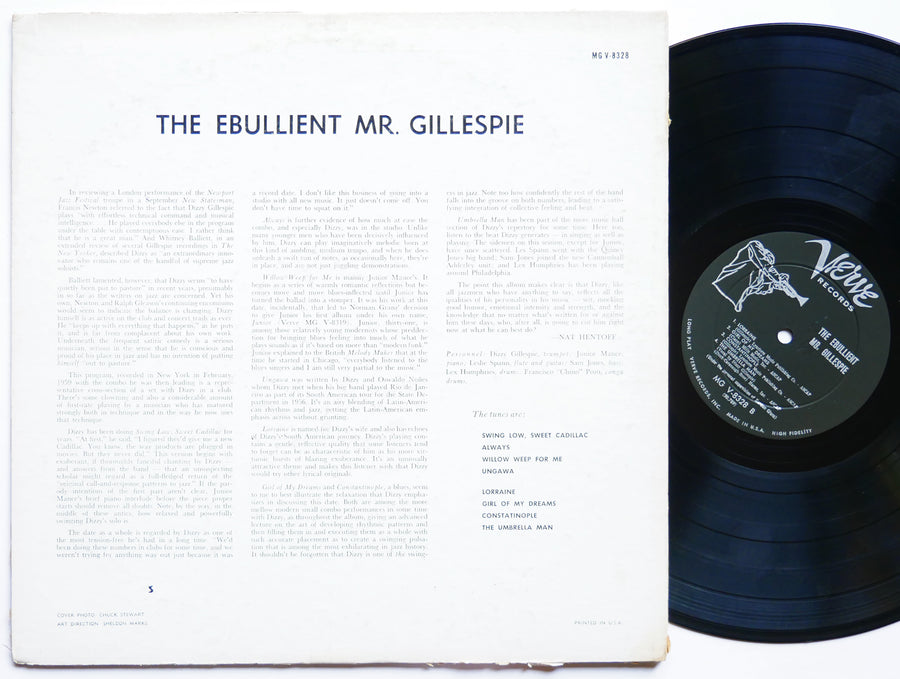 DIZZY GILLESPIE The Ebullient Mr. Gillespie LP VERVE MG V-8328 US 1959 DG MONO