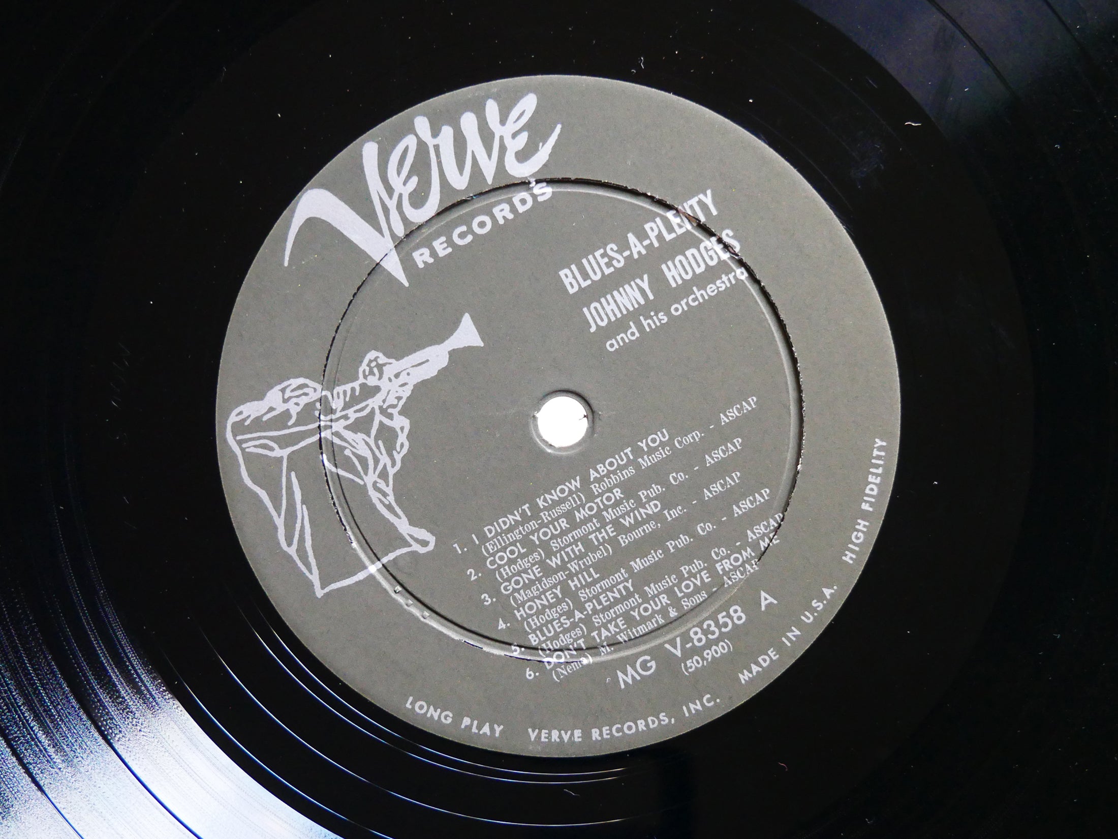 JOHNNY HODGES Blues-A-Plenty LP VERVE MG V-8358 US 1958 DG MONO Roy Eldridge VG+