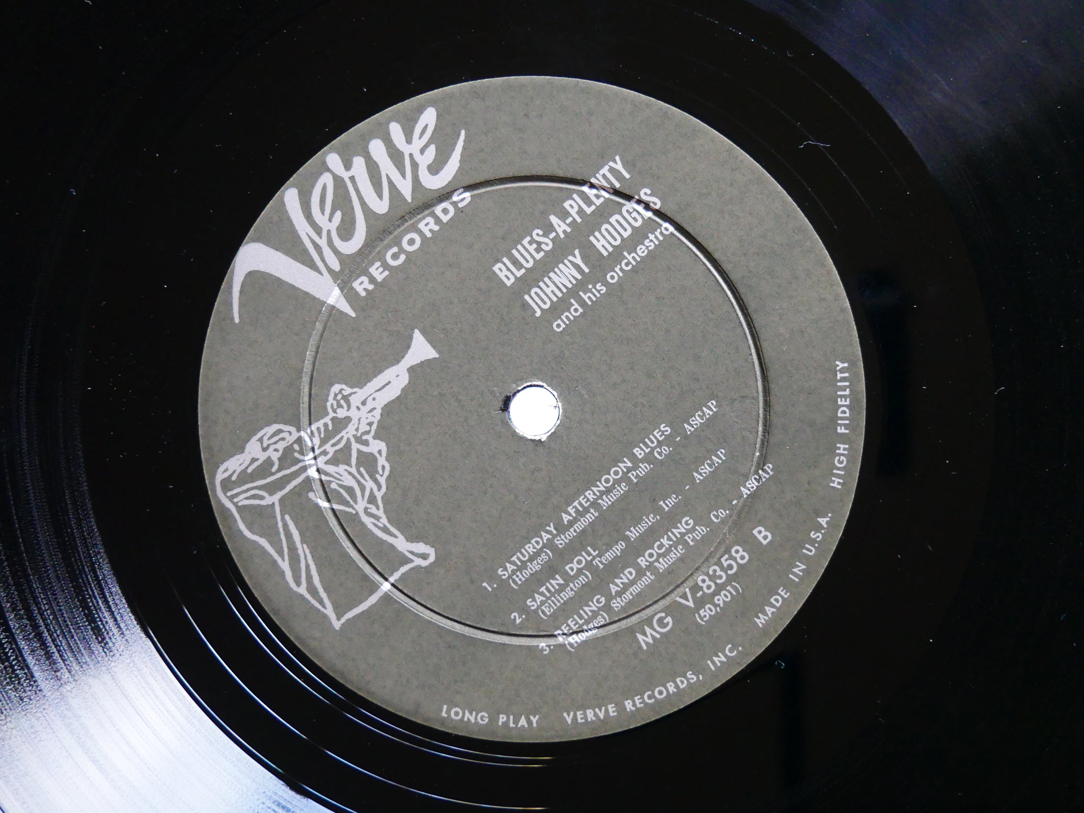 JOHNNY HODGES Blues-A-Plenty LP VERVE MG V-8358 US 1958 DG MONO Roy Eldridge VG+