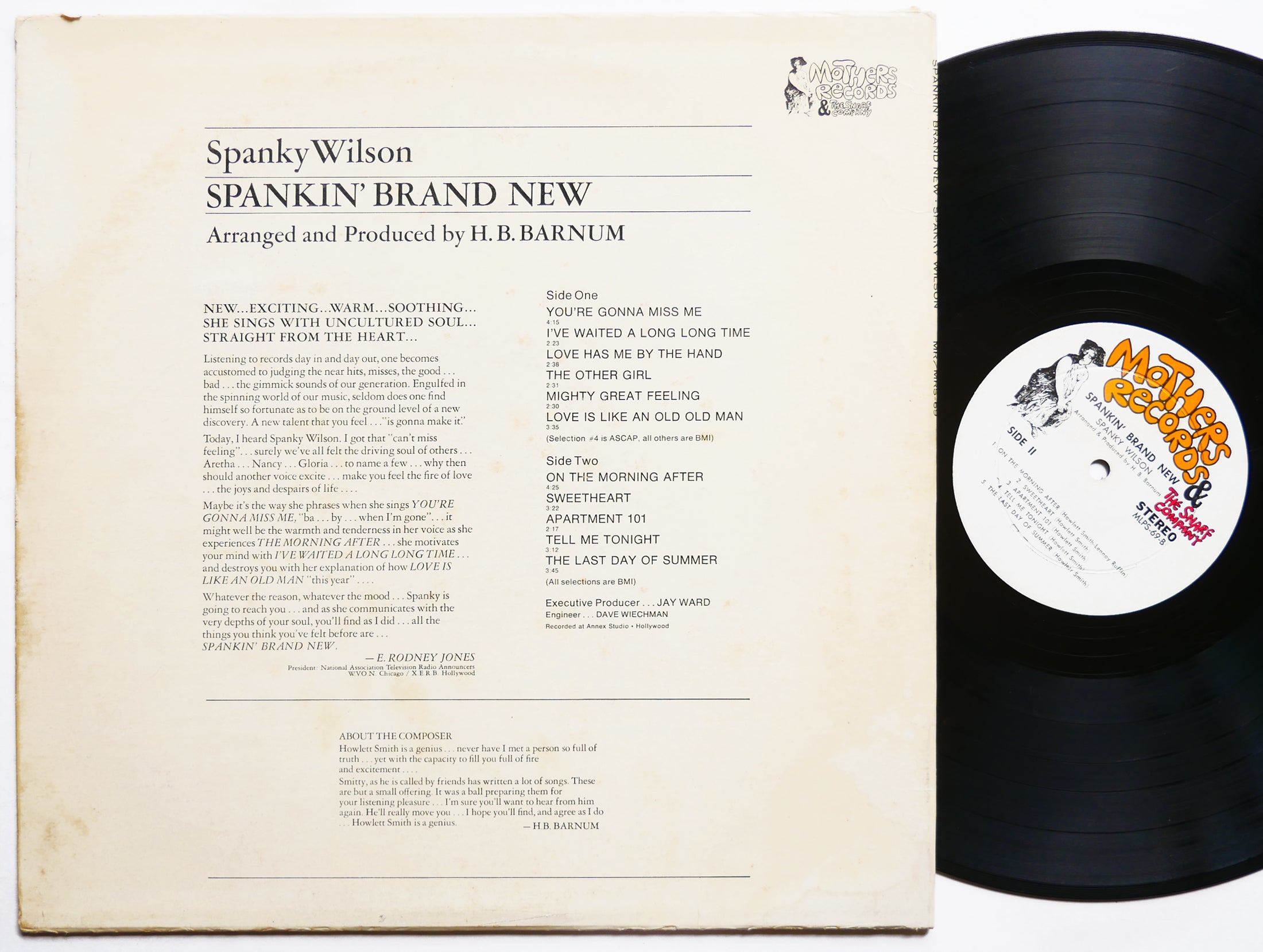 SPANKY WILSON Spankin' Brand New LP MOTHERS RECORDS MLPS-69 US 1969 Soul Funk