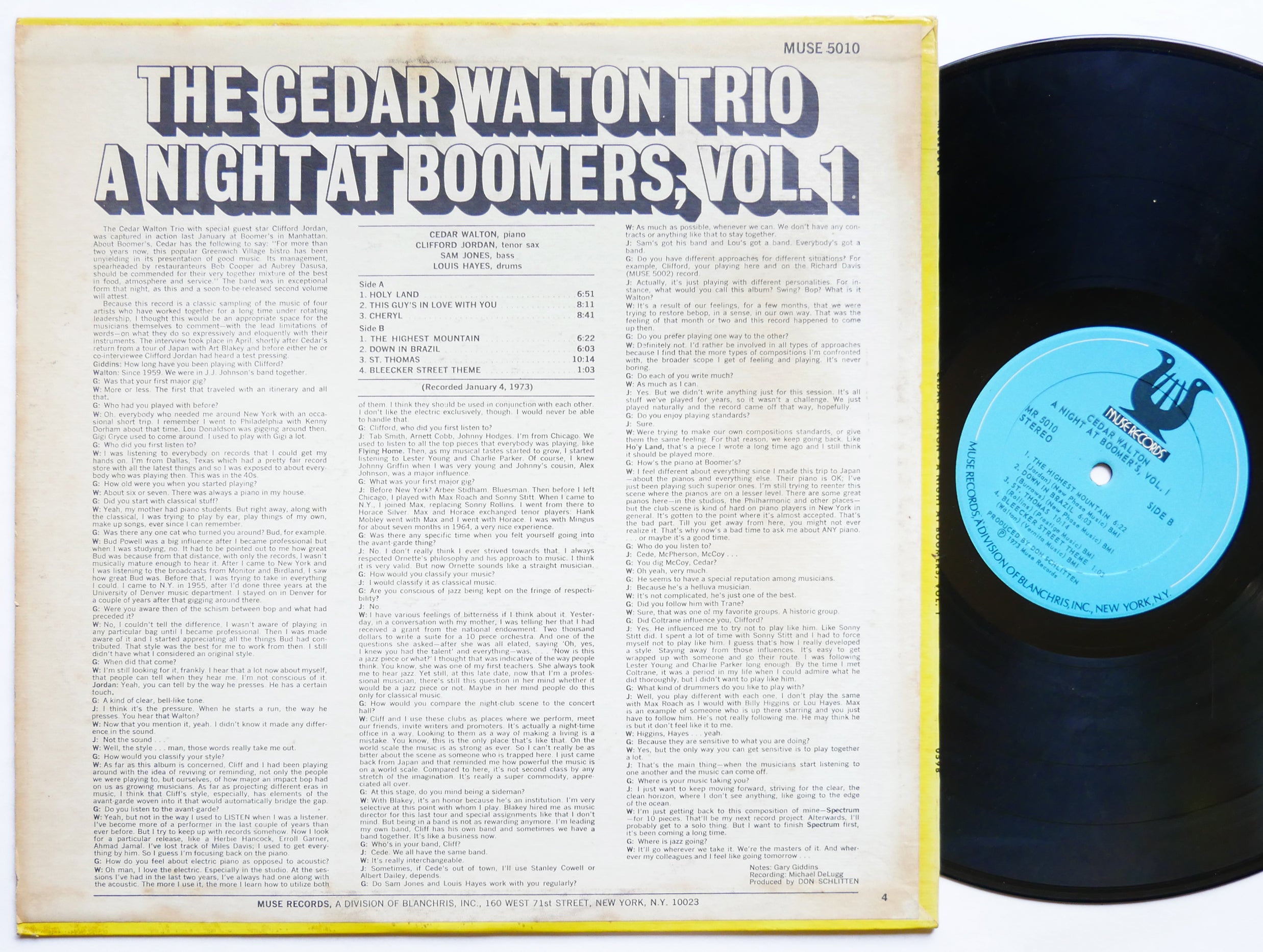 CEDAR WALTON CLIFFORD JORDAN A Night At Boomers, Vol. 1 MUSE MR 5010 US 1973